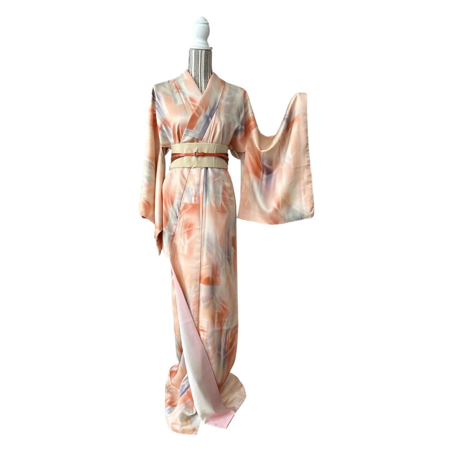Vintage-pastellivärinen bambukimono