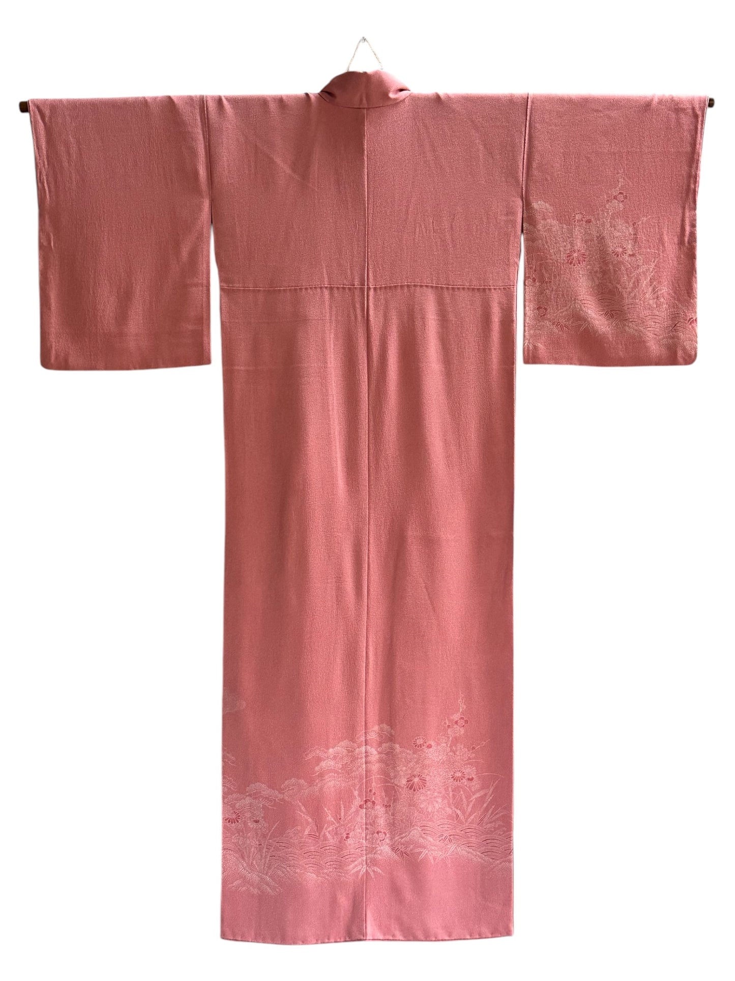 Pehmeä vaaleanpunainen maisemakimono