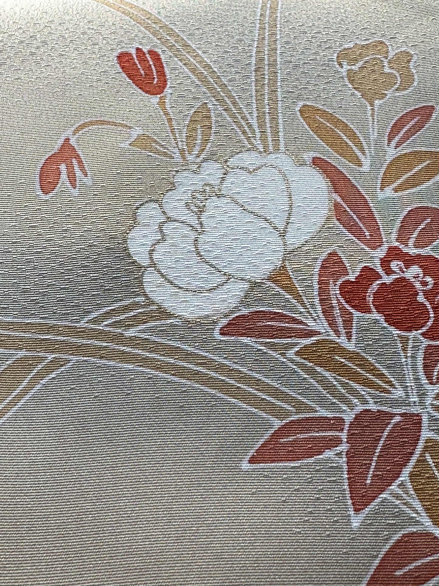 Kimono cu flori bej