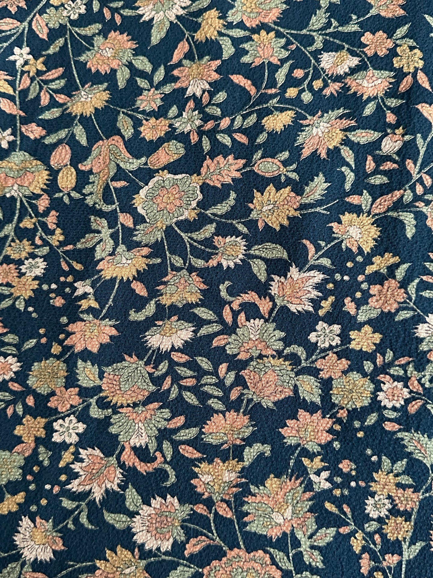 Kimono Komon Floral Albastru Indigo