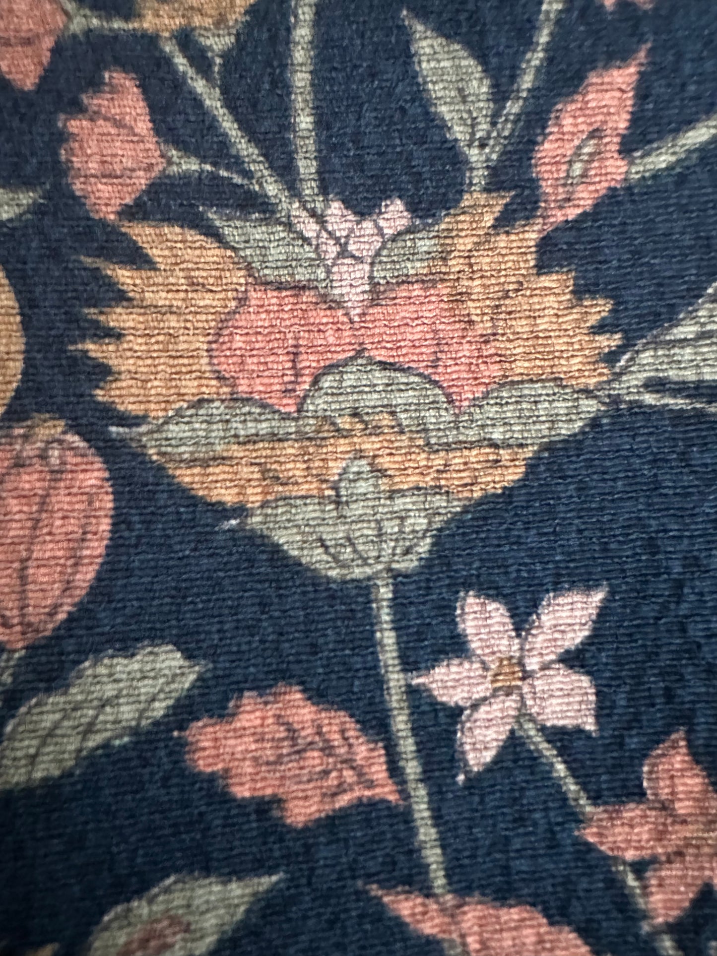 Kimono Komon Floral Albastru Indigo