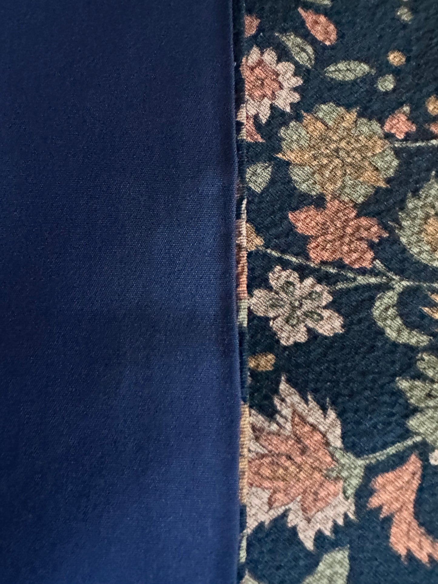 Kimono Komon Floral Albastru Indigo