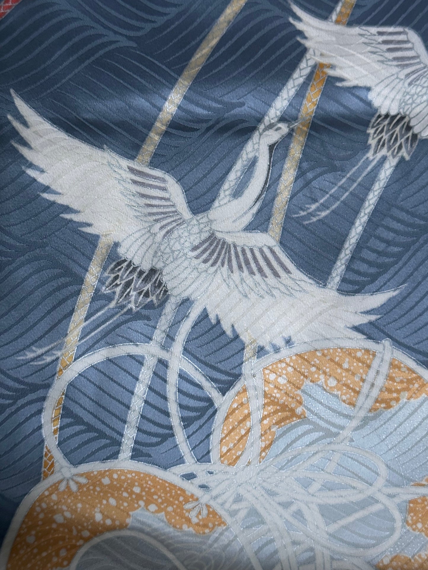 Chimono Furisode cu Tobe de mână și Cocori