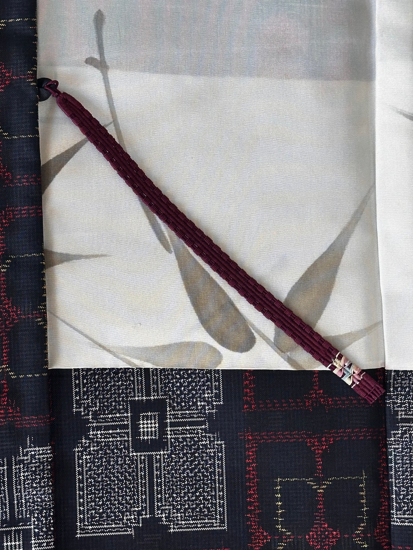 Motiv floral geometric Haori