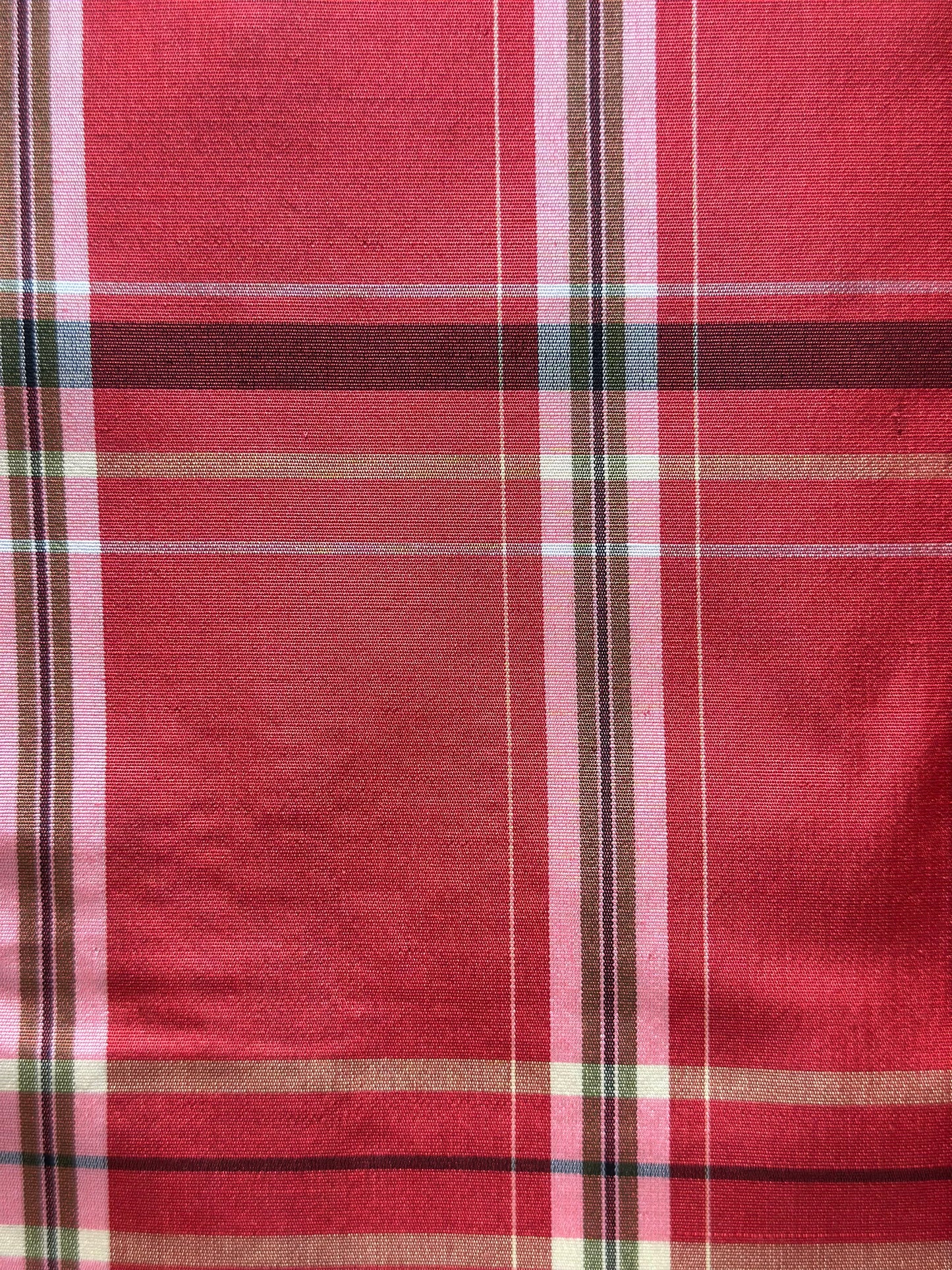 Punaruutuinen Pongee Haori