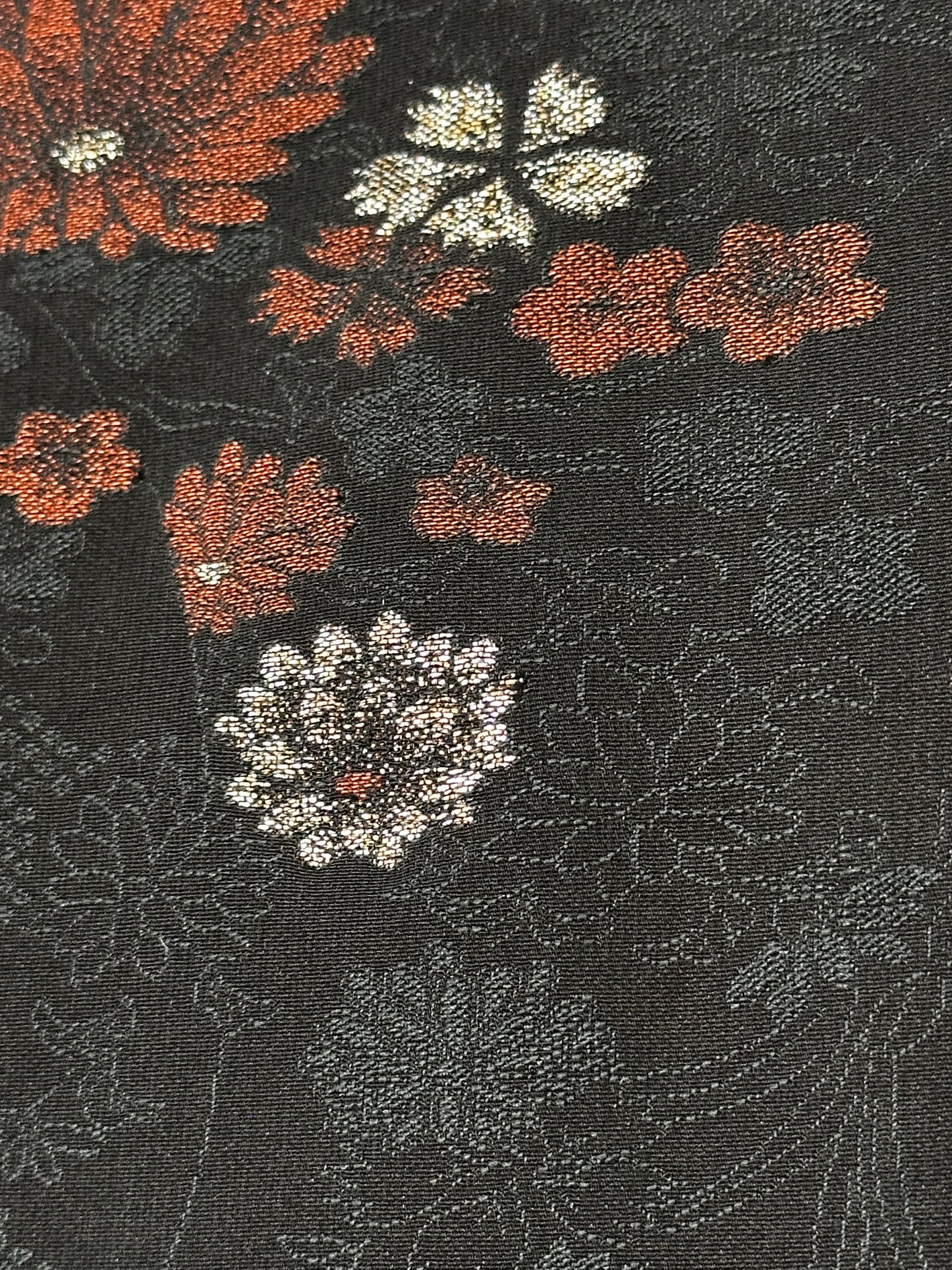 Hopeinen krysanteemi Haori