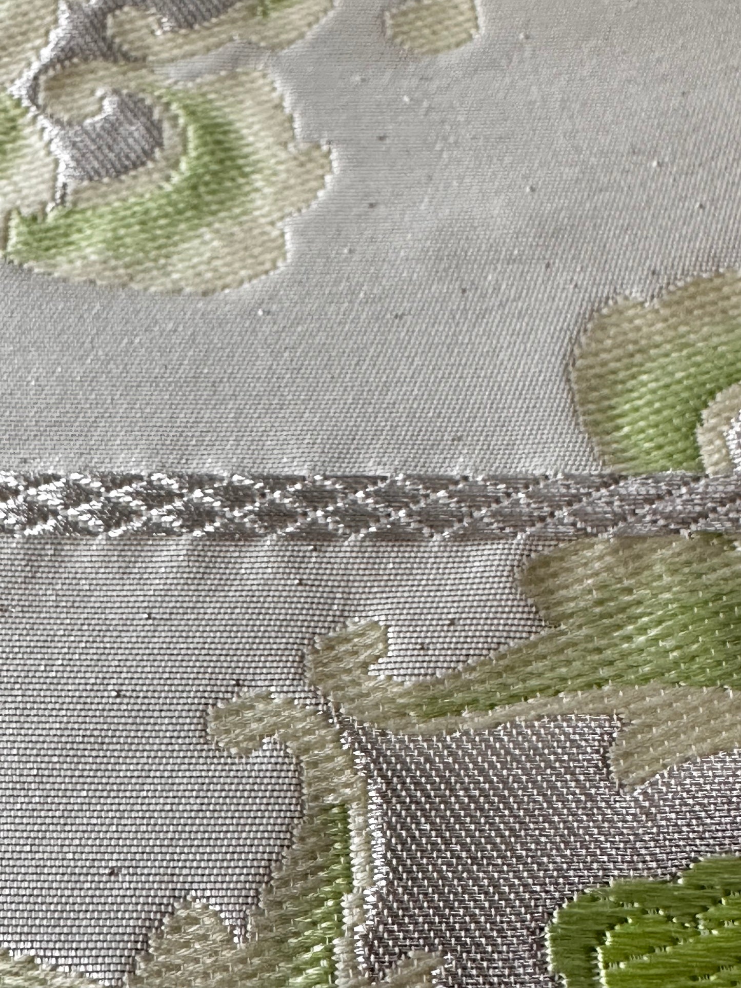 Hopeinen kukka Arabesque Fukuro Obi