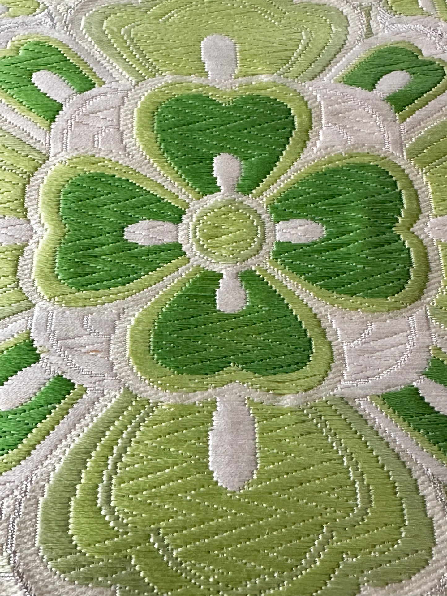 Hopeinen kukka Arabesque Fukuro Obi