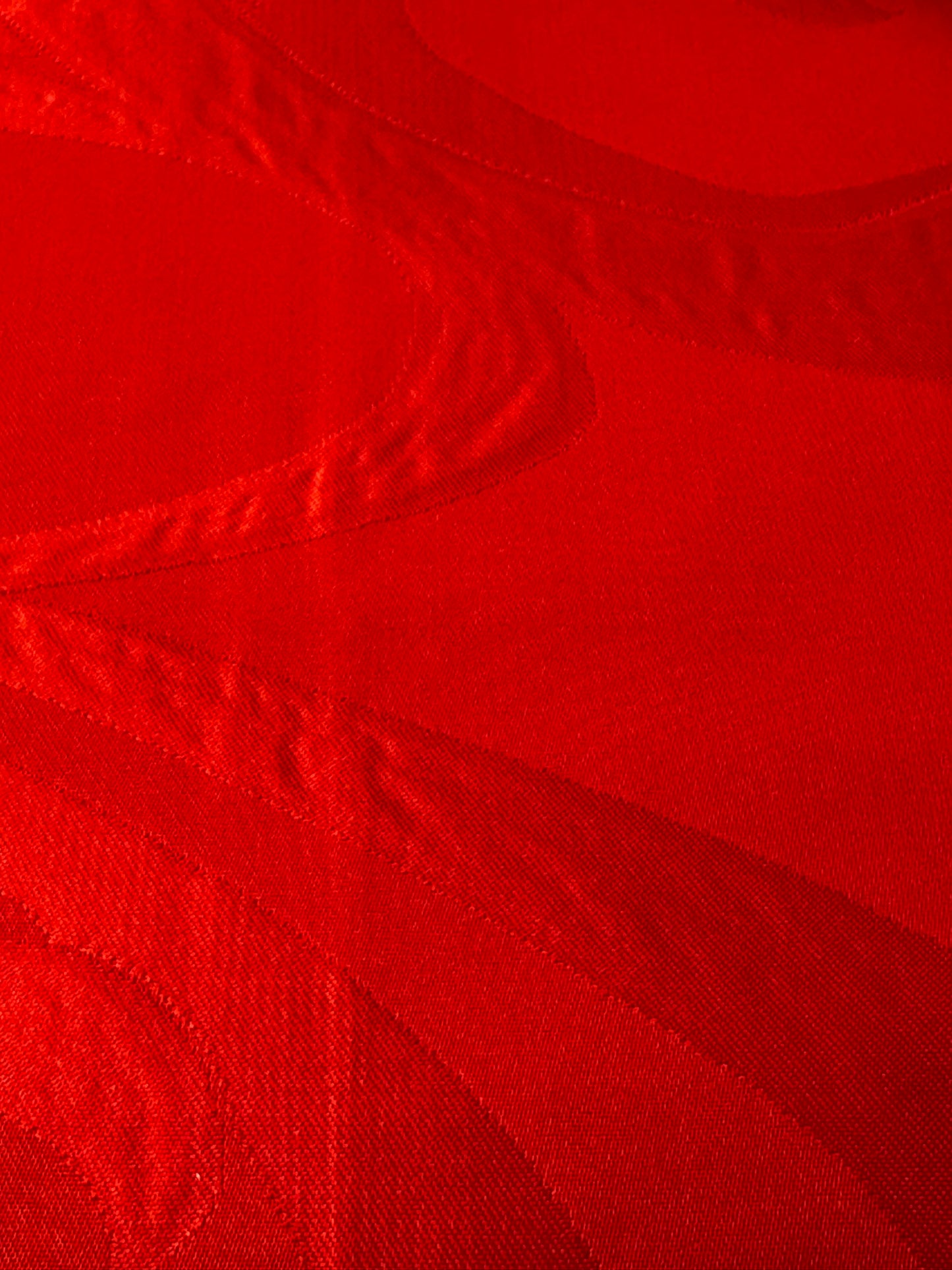 Radiant Red Waves Fukuro Obi