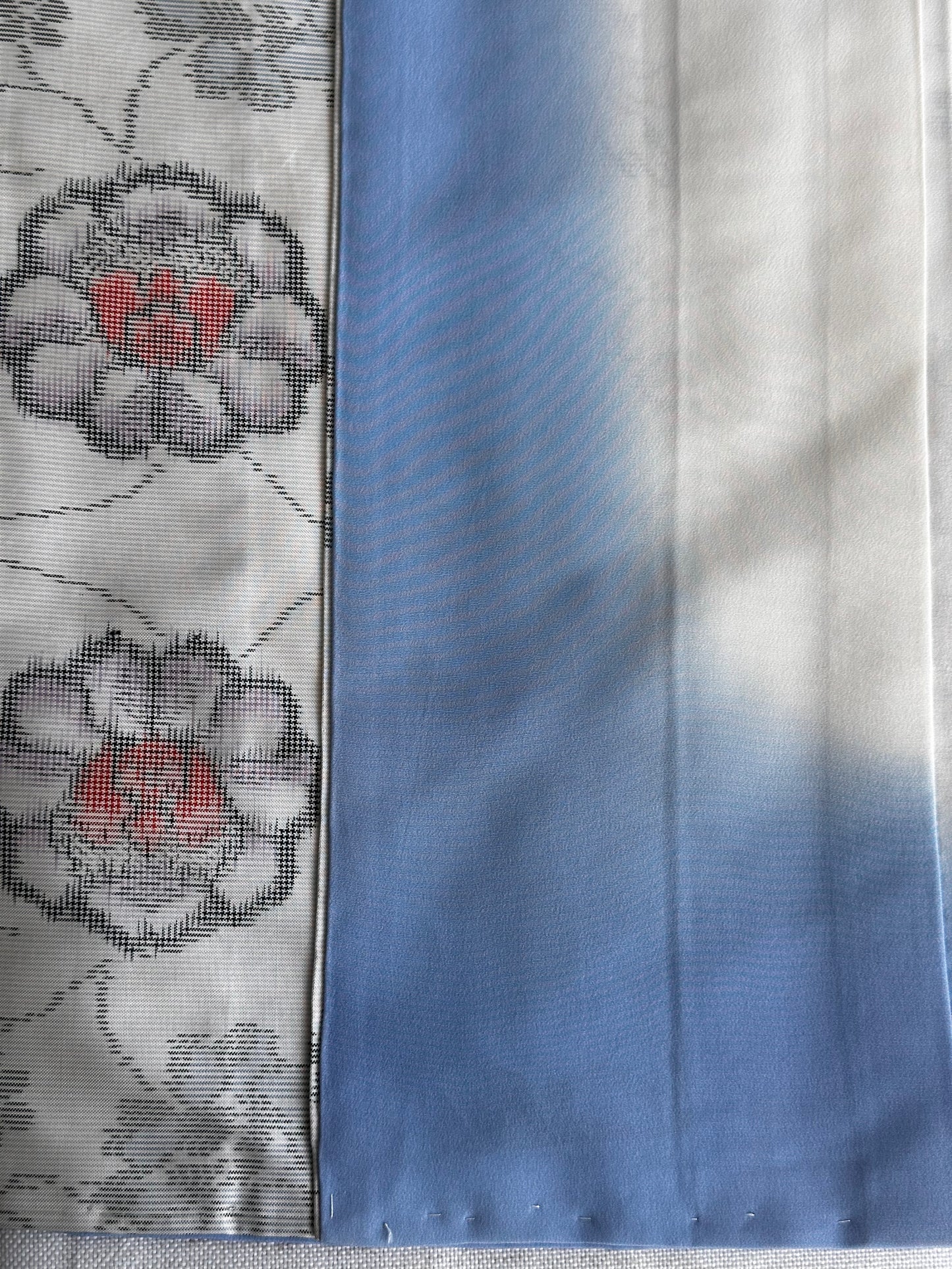 Oshima Tsumugi Floral Pearl Kimono