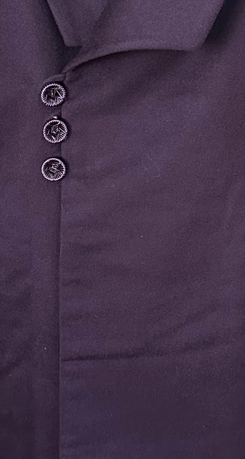 Plum Wool-Cashmere Kimono Jacket