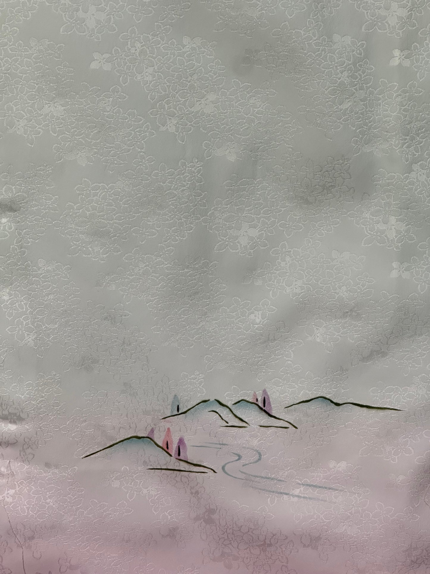 Vintage-haori ombré-taivaan sävyillä