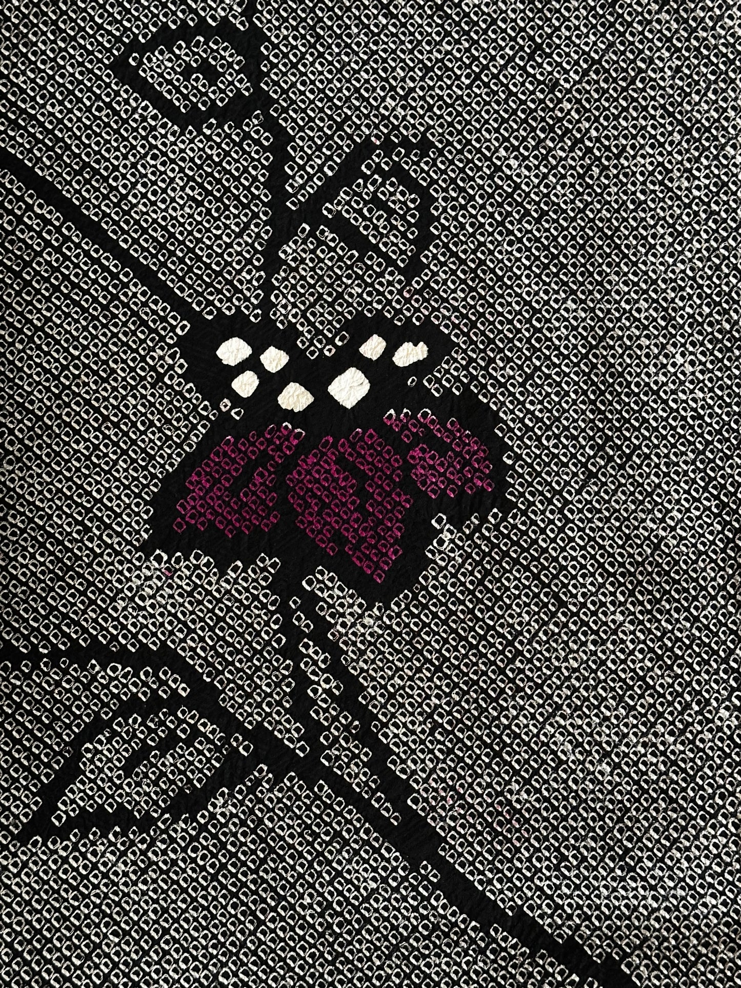 Red & Purple Floral Shibori Haori