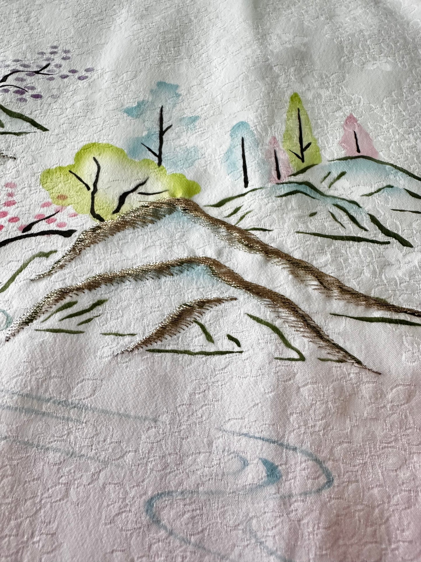 Vintage-haori ombré-taivaan sävyillä