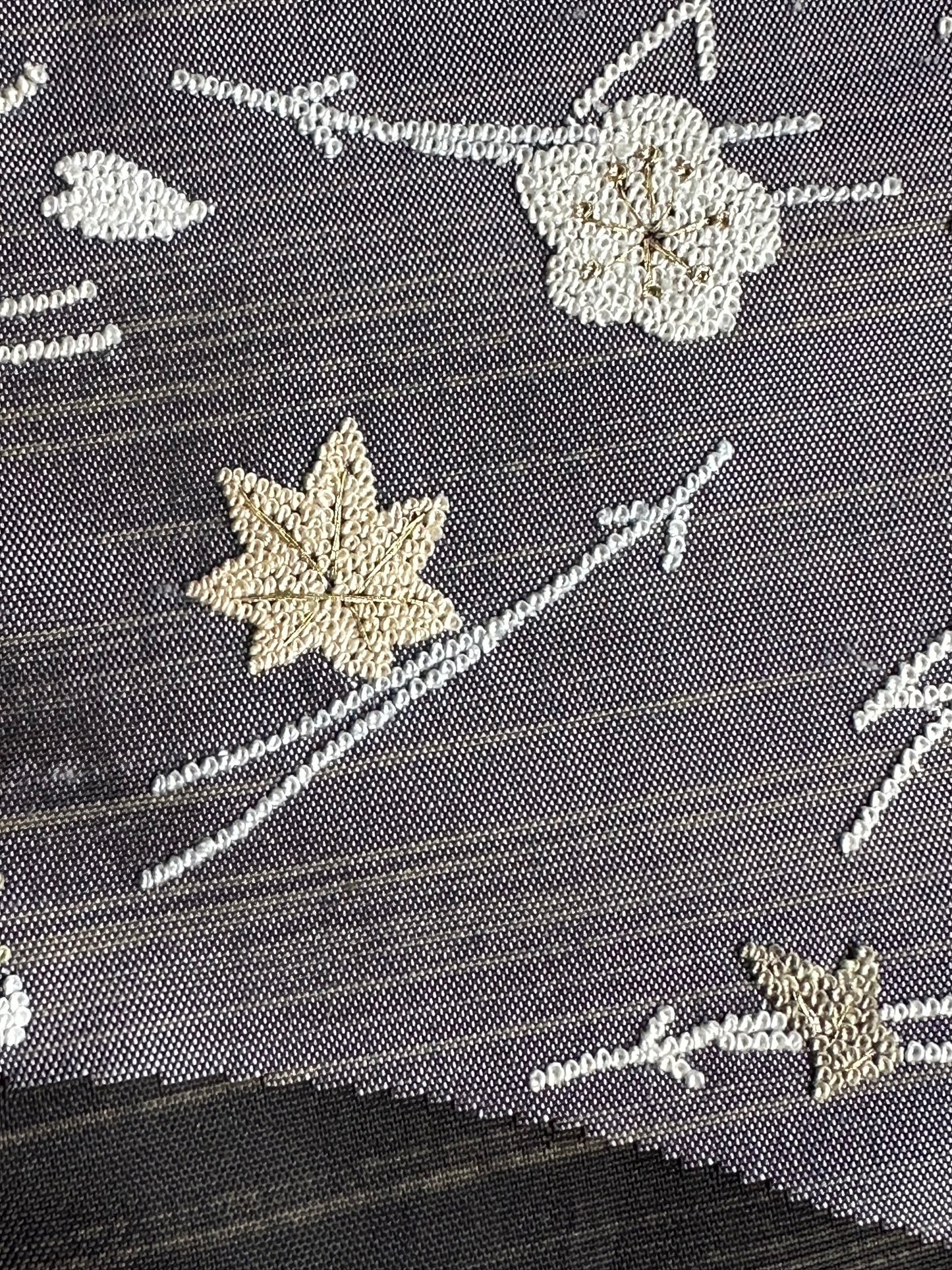 Pongee Silk Ruskea Tsukesage Kimono
