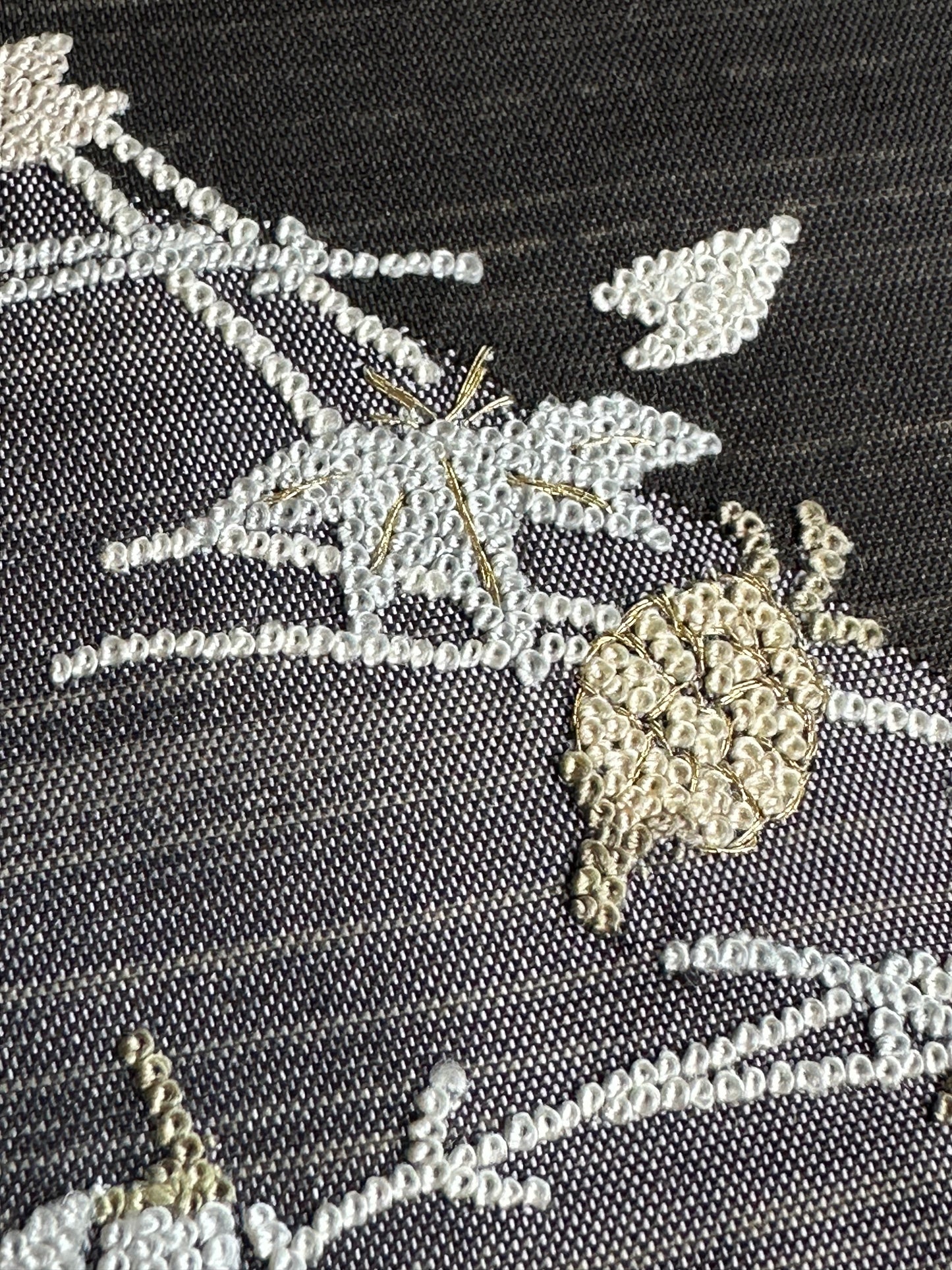 Pongee Silk Ruskea Tsukesage Kimono