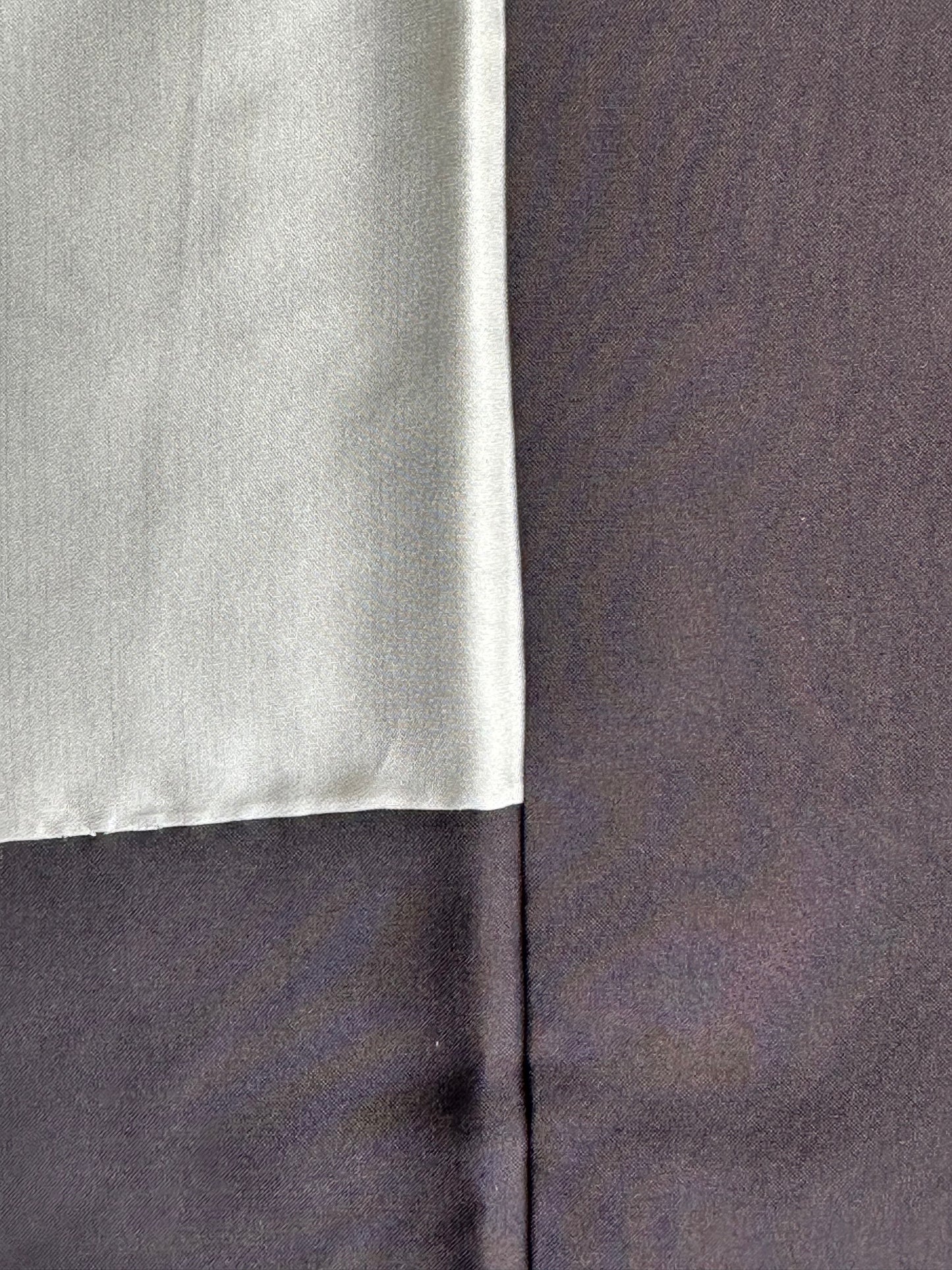 Pongee Silk Ruskea Tsukesage Kimono