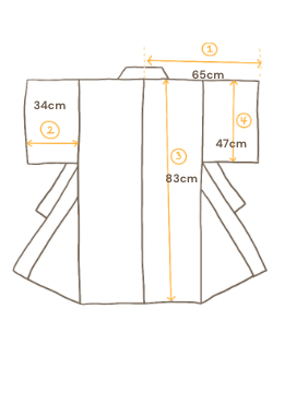 Punaruutuinen Pongee Haori
