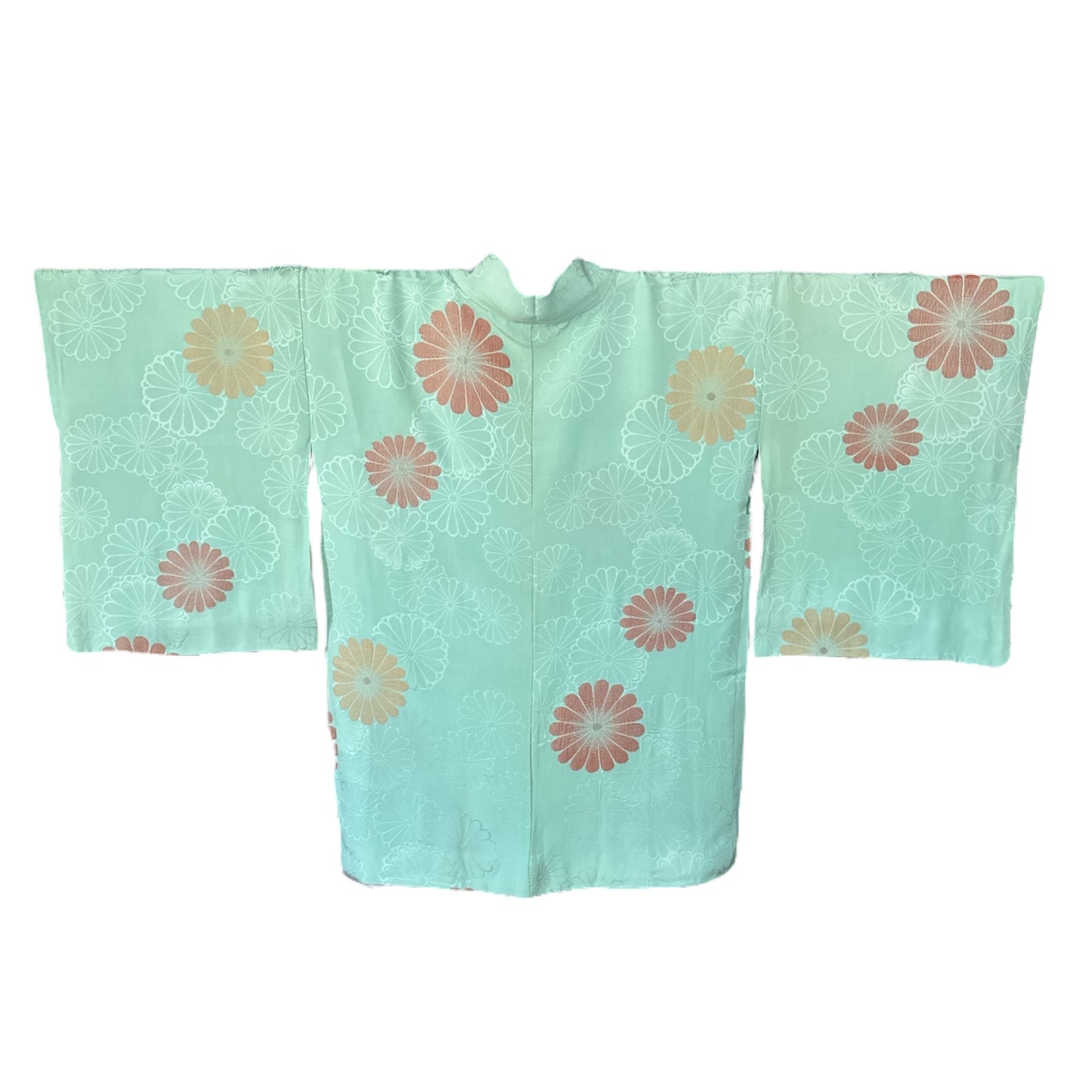 Sini-turkoosi Chrysanthemum Haori