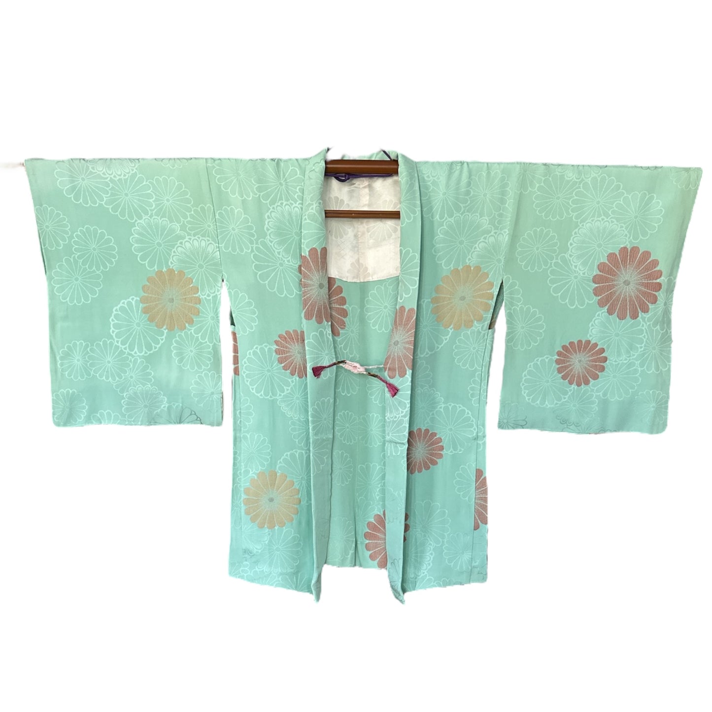 Sini-turkoosi Chrysanthemum Haori