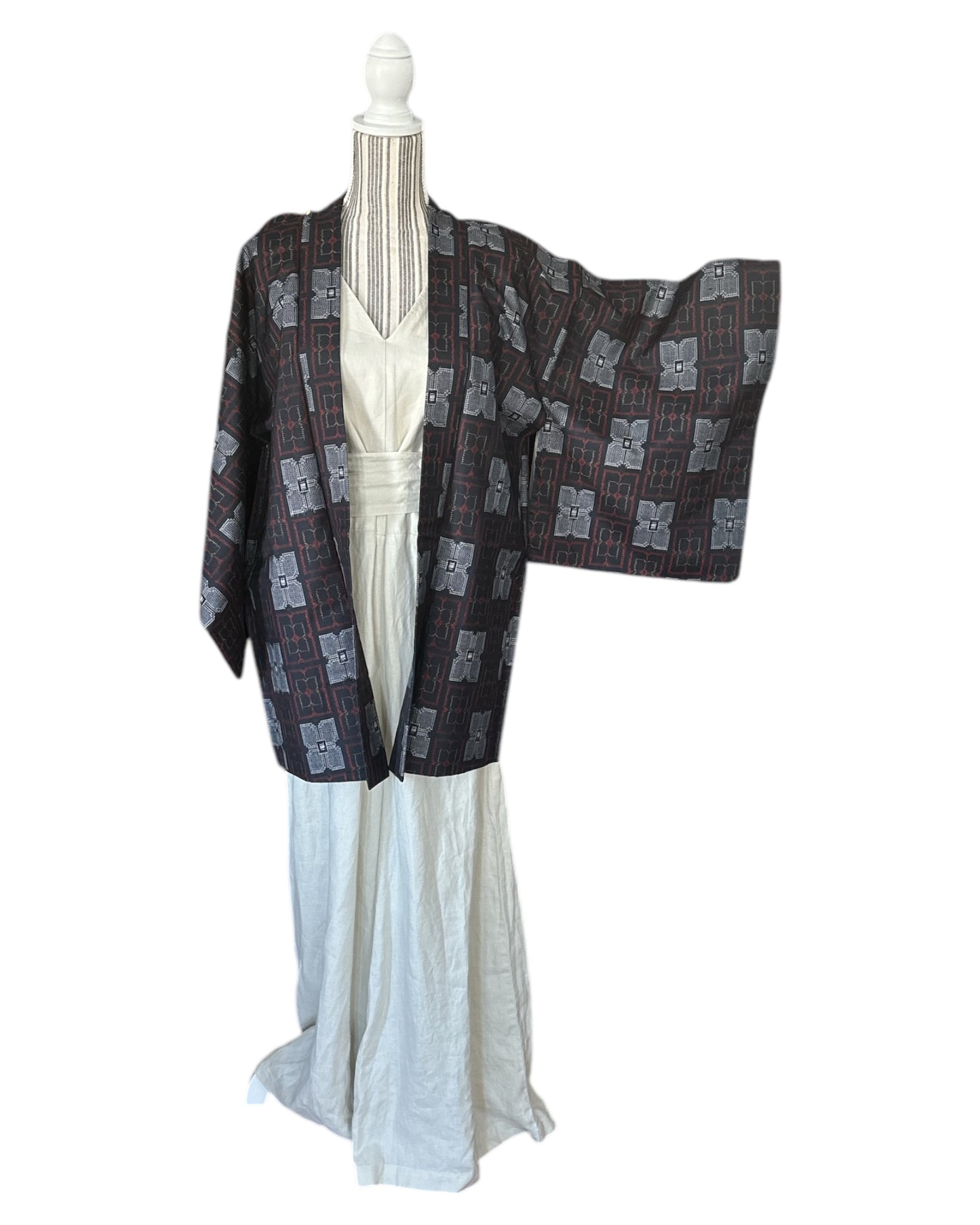 Motiv floral geometric Haori