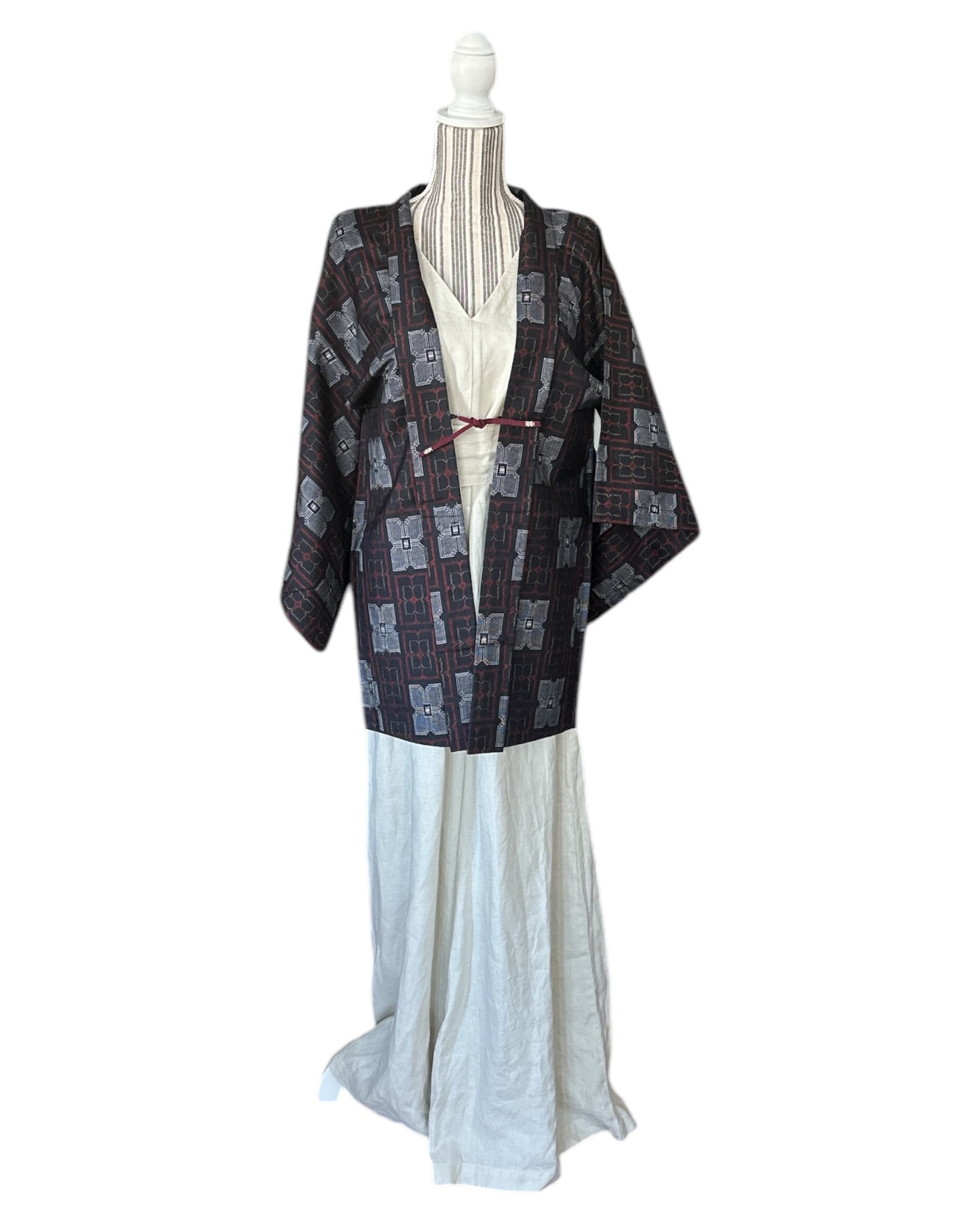 Motiv floral geometric Haori