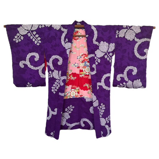 Imperial Purple Antique Shibori Haori