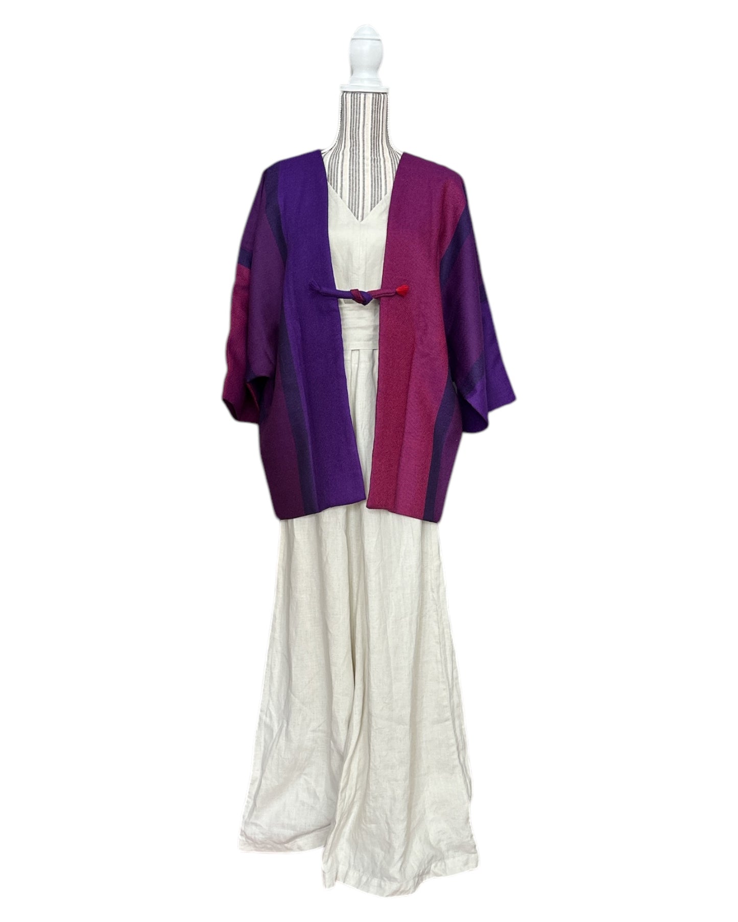 Palton kimono violet intens