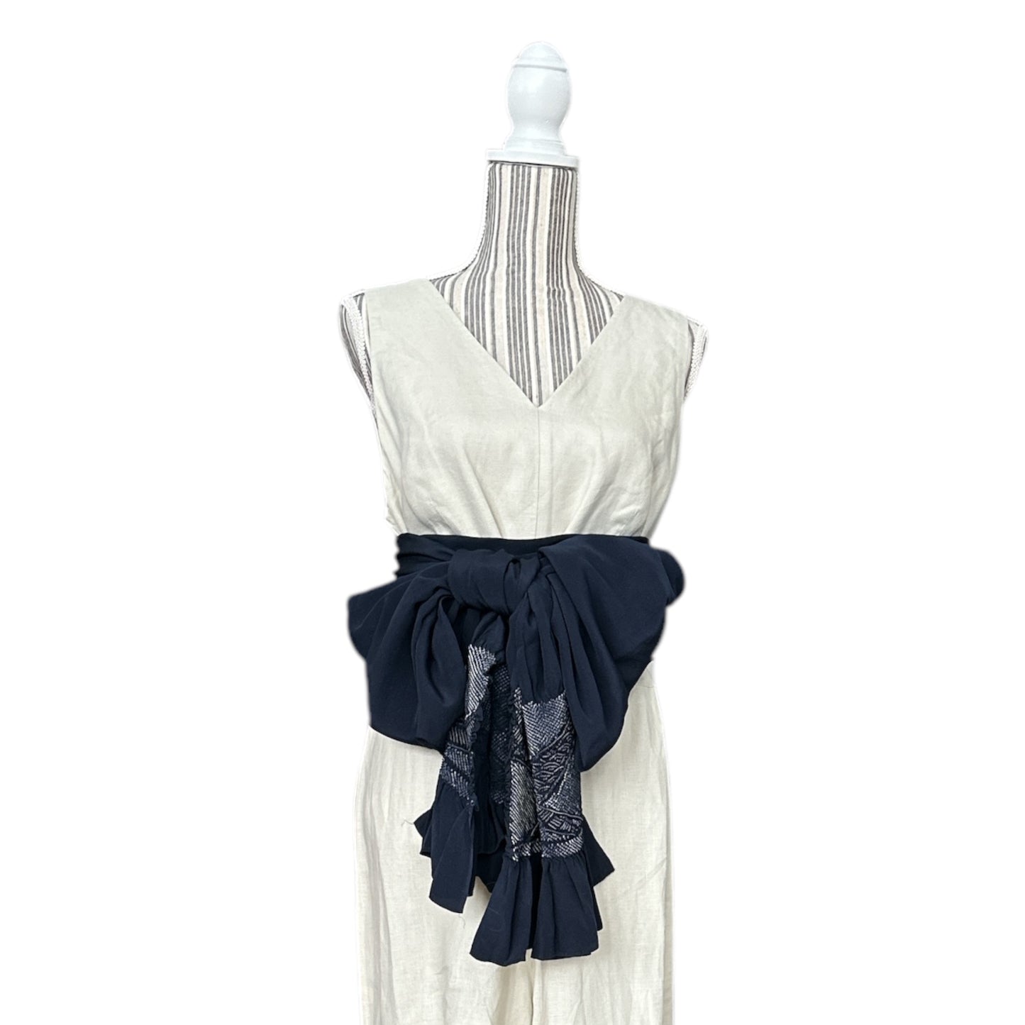 Bleumarin Shibori Heko Obi
