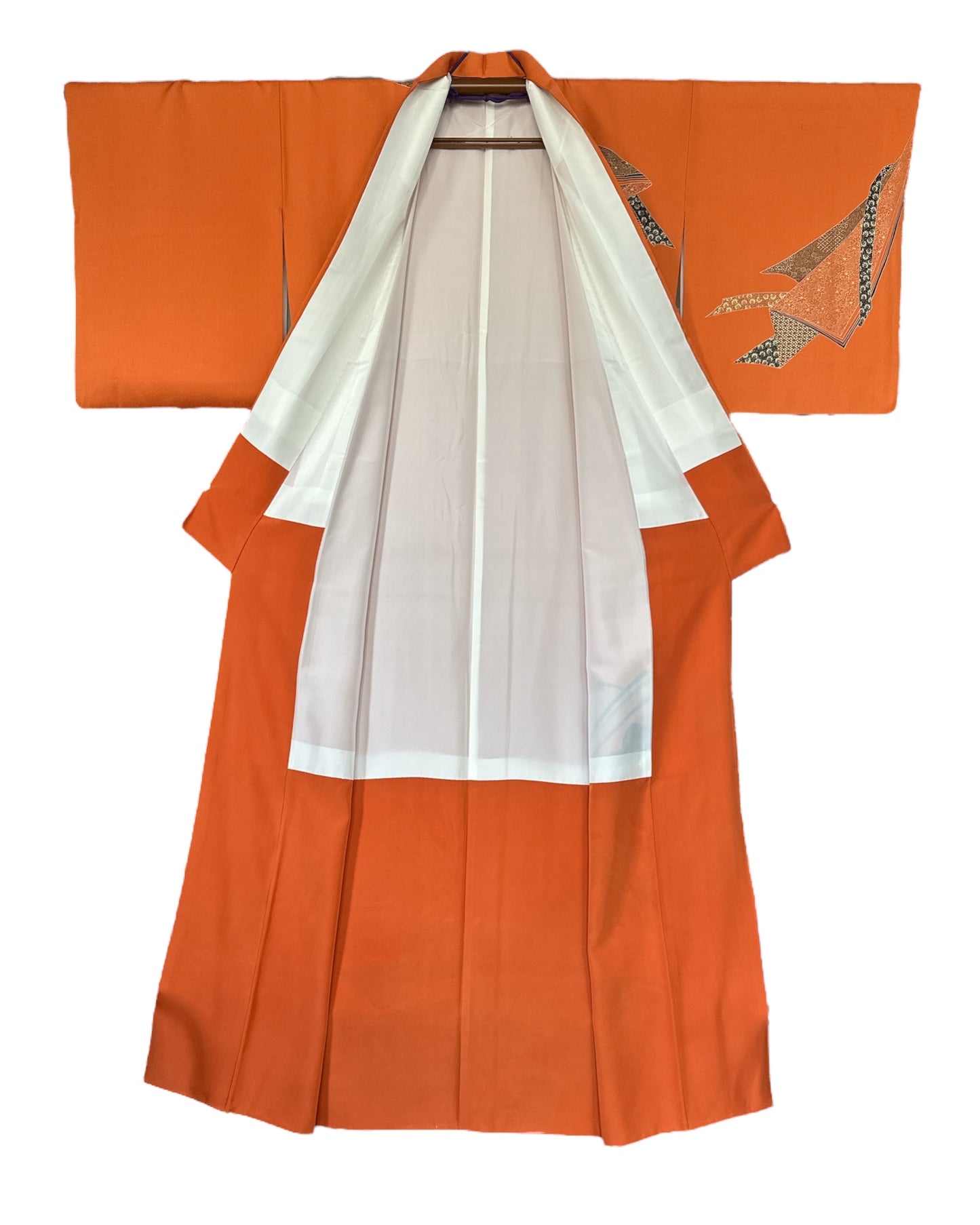 Set Kimono și Poșetă Golden Blaze Tsukesage