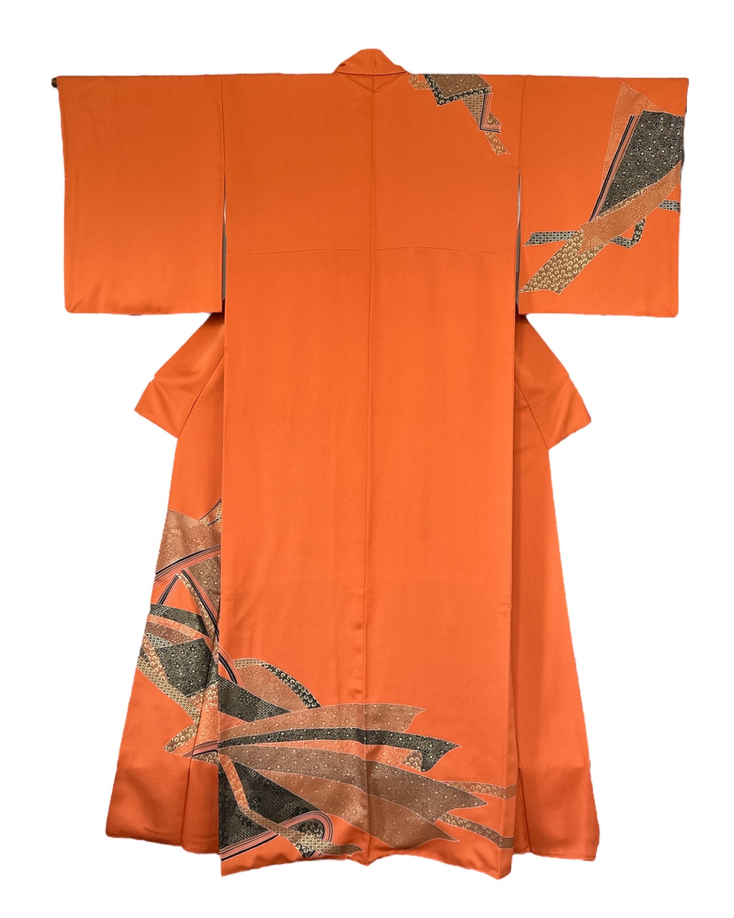 Set Kimono și Poșetă Golden Blaze Tsukesage