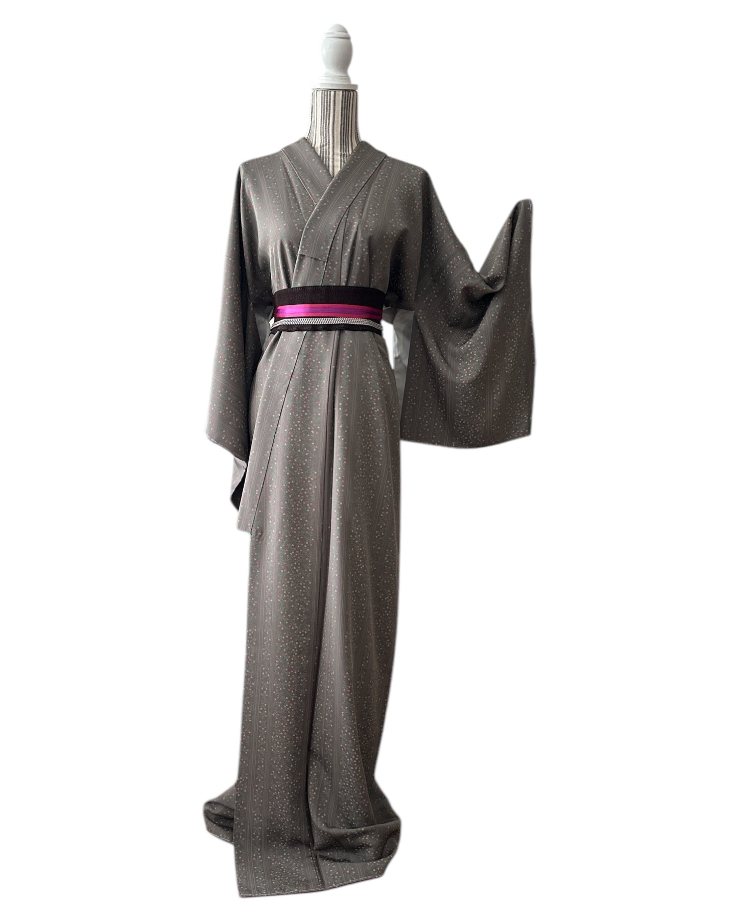 Chirimen Striped Blossom Komon