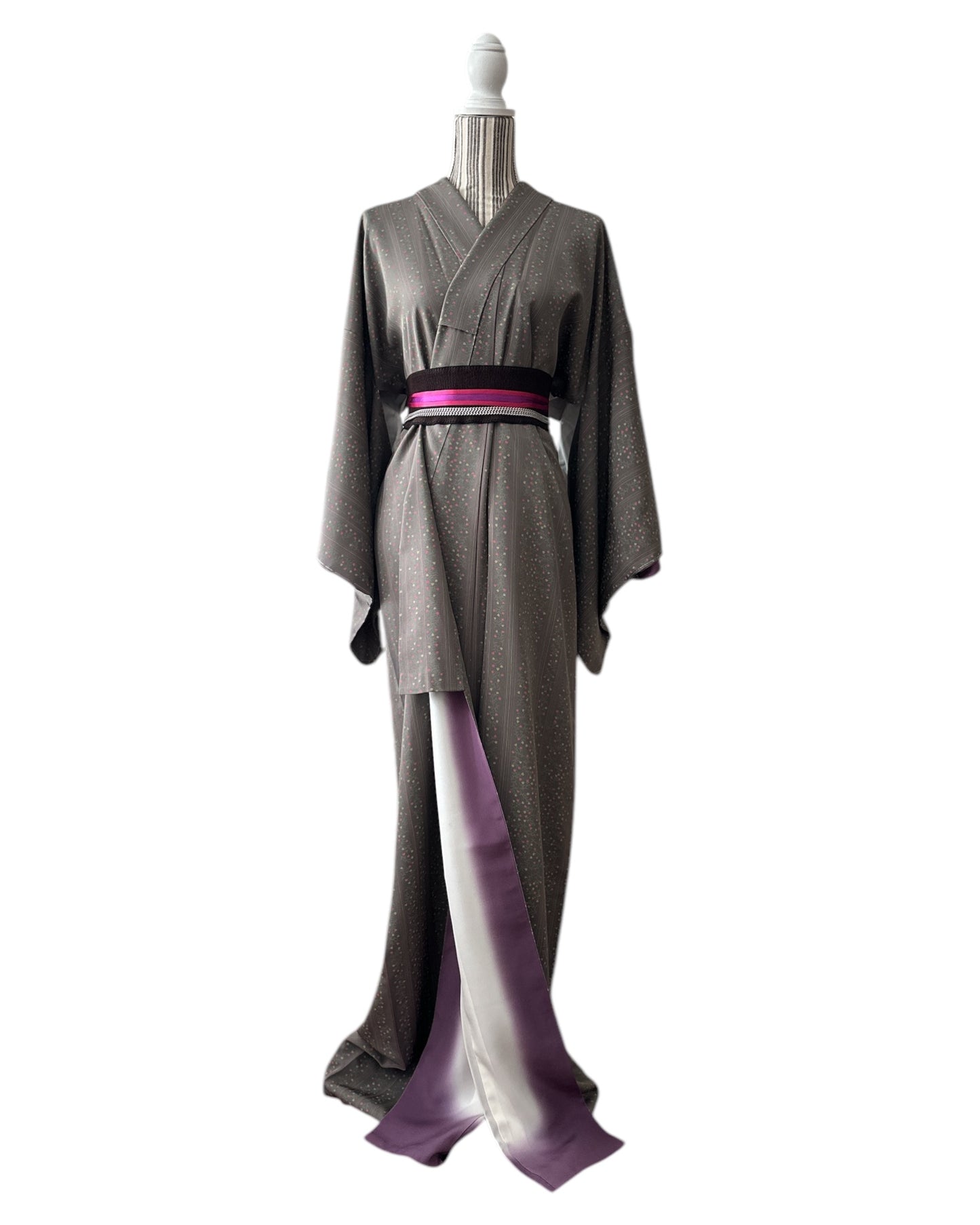 Chirimen Striped Blossom Komon