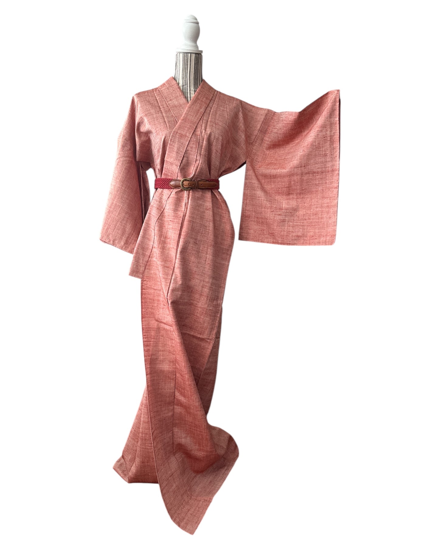 Reddish Elegance Hitoe Kimono