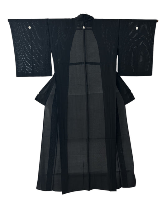 Hitoe Black Ro Kimono