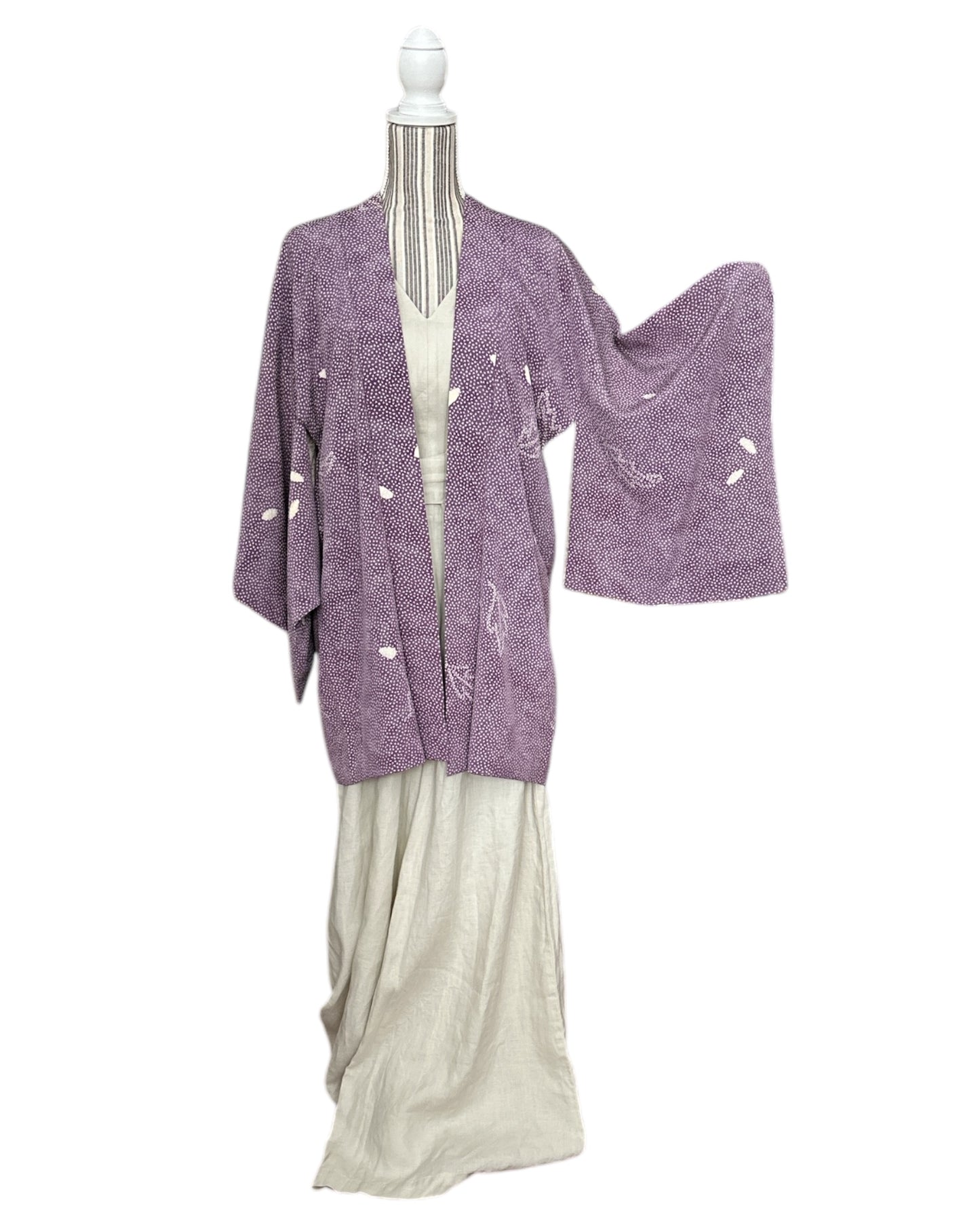 Laventelin väri Shibori Leaf Haori