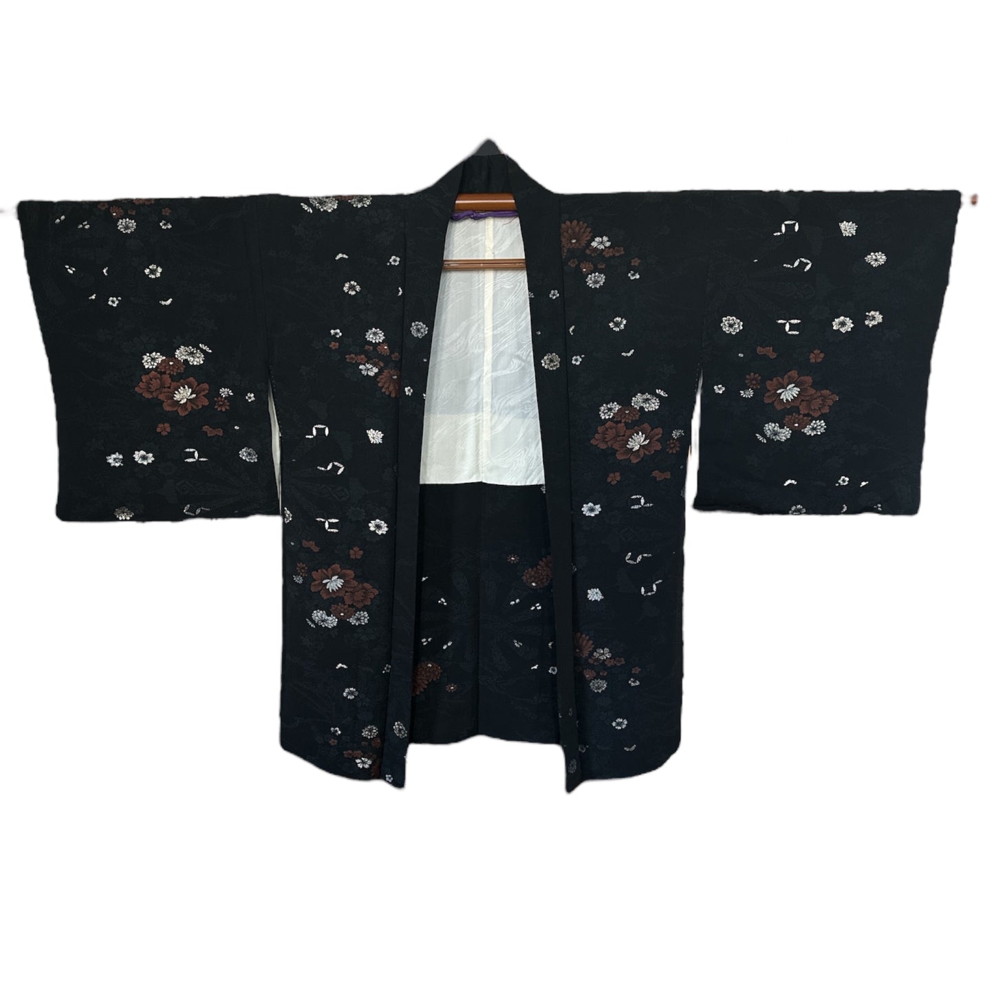 Hopeinen krysanteemi Haori