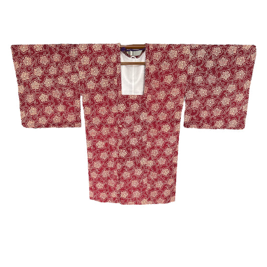 Burgundy Floral Michiyuki