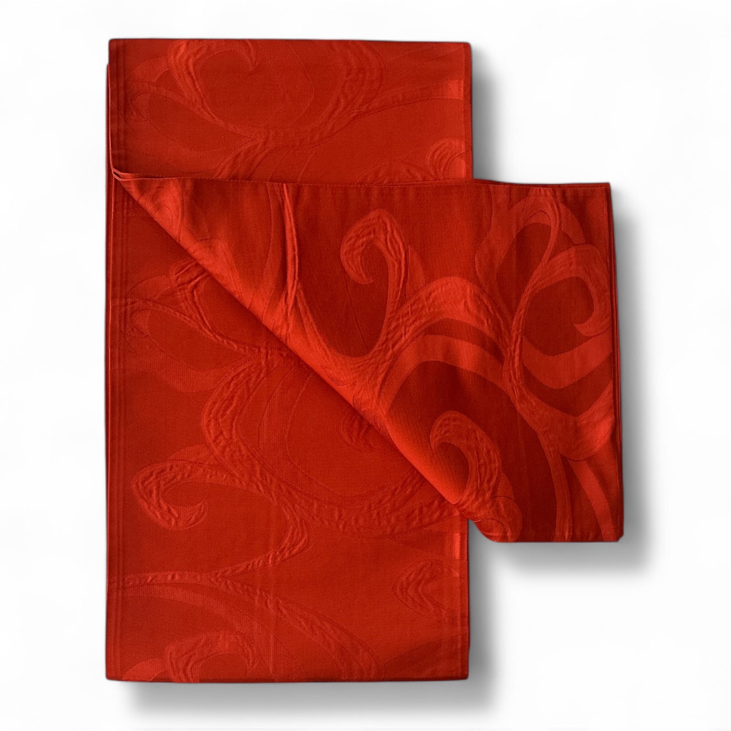 Radiant Red Waves Fukuro Obi