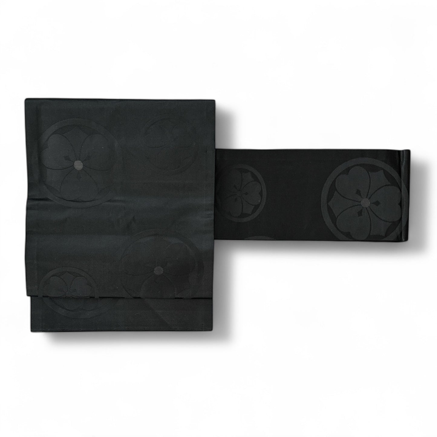 Black Sakura Crest Nagoya Obi