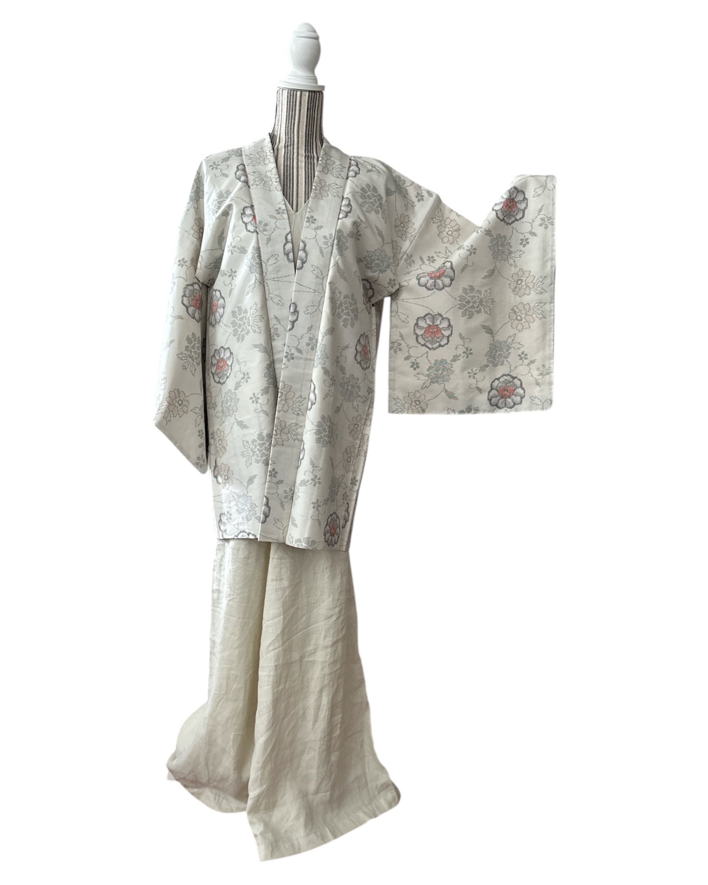 Oshima Tsumugi kukkahelmi Haori