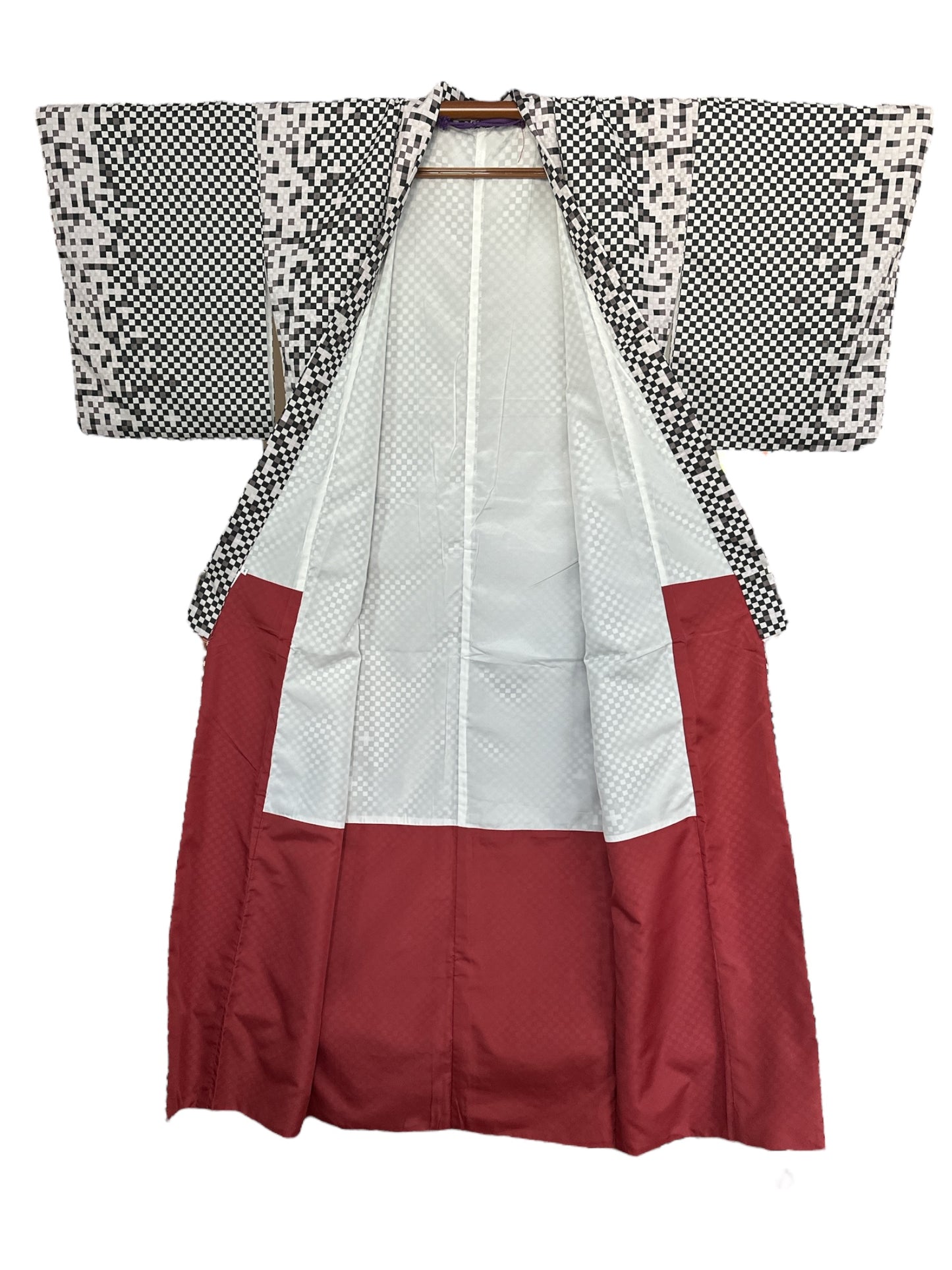 Yksivärinen kauneusruudullinen kimono