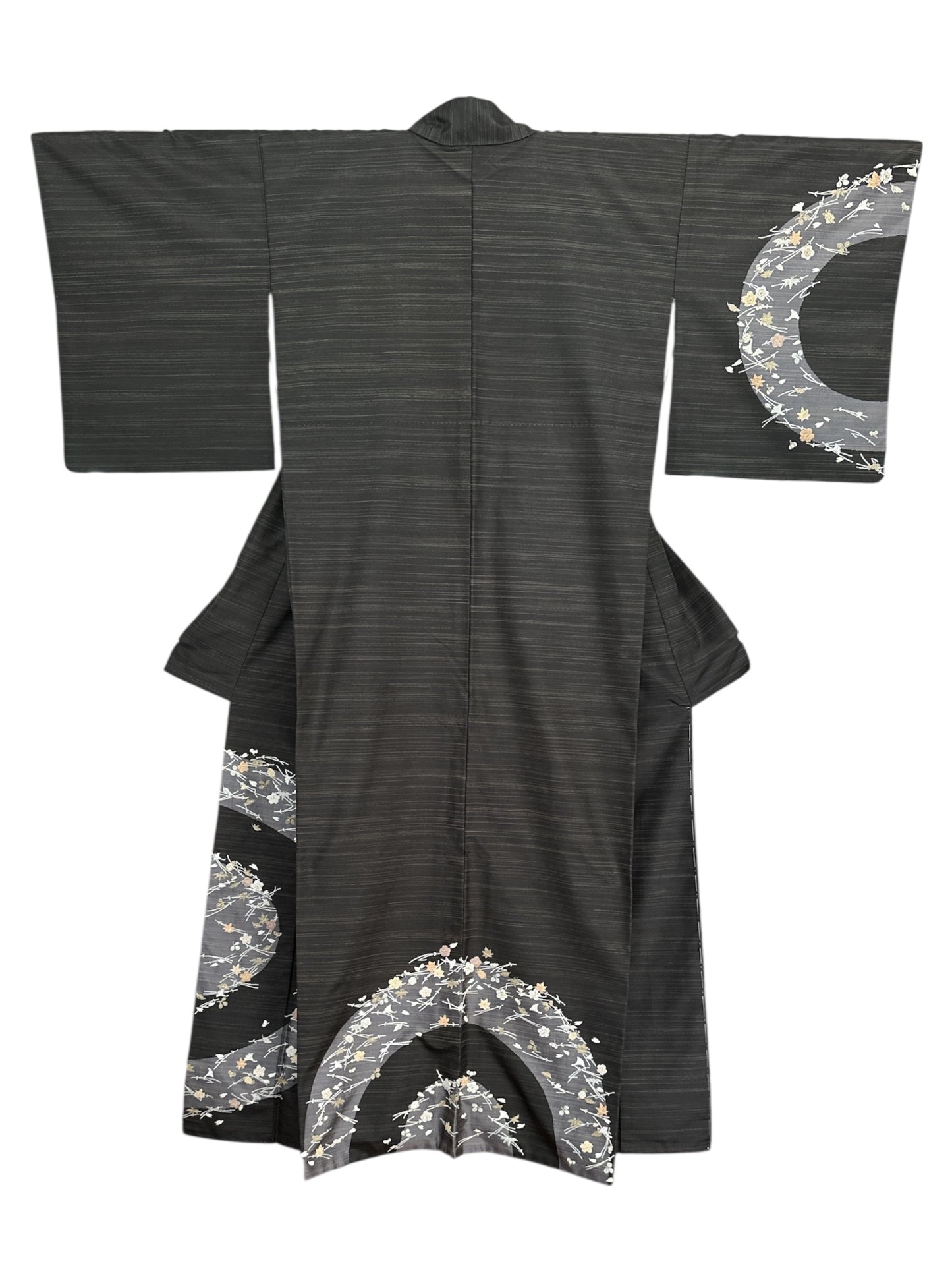 Pongee Silk Ruskea Tsukesage Kimono