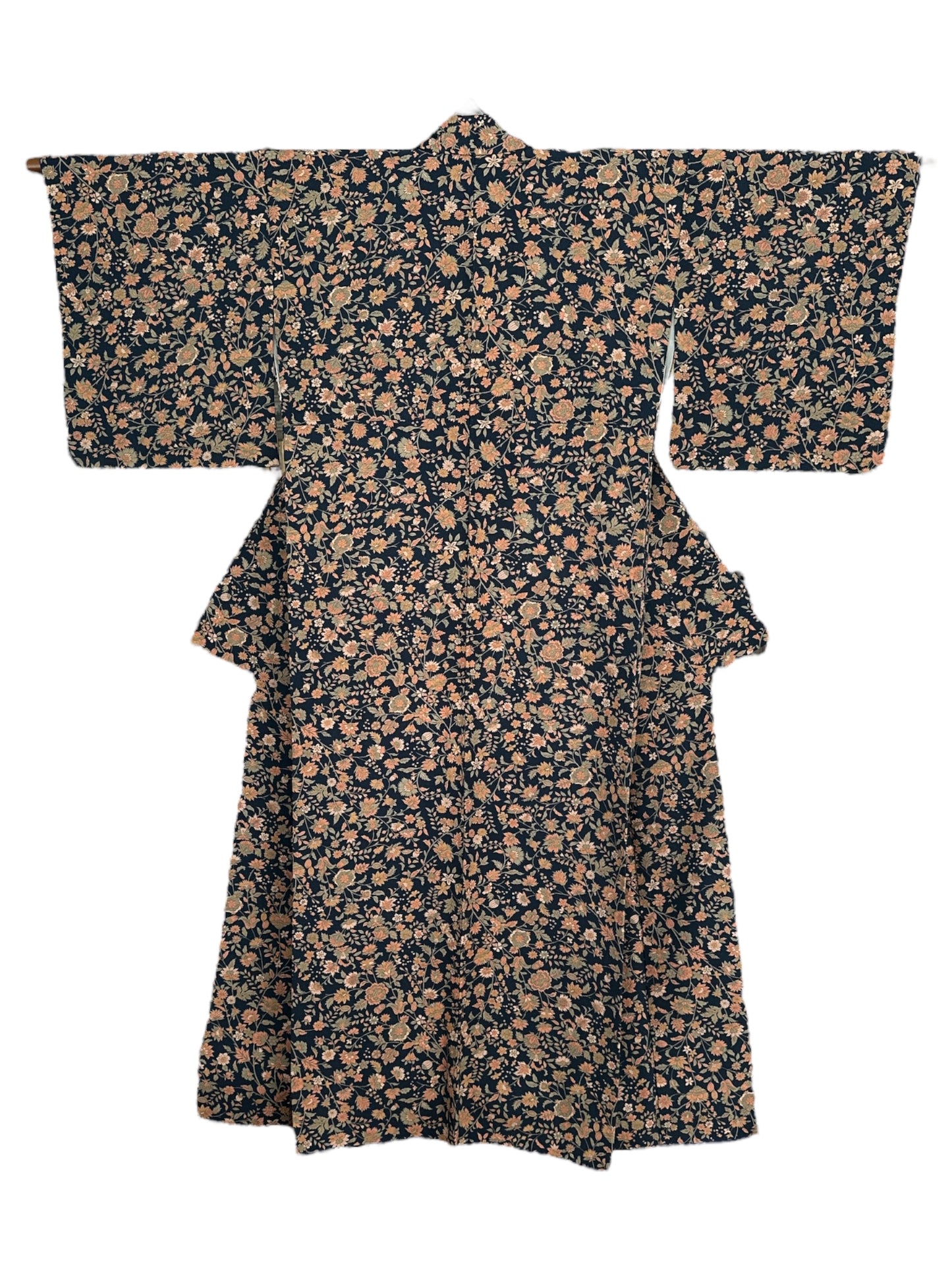 Kimono Komon Floral Albastru Indigo