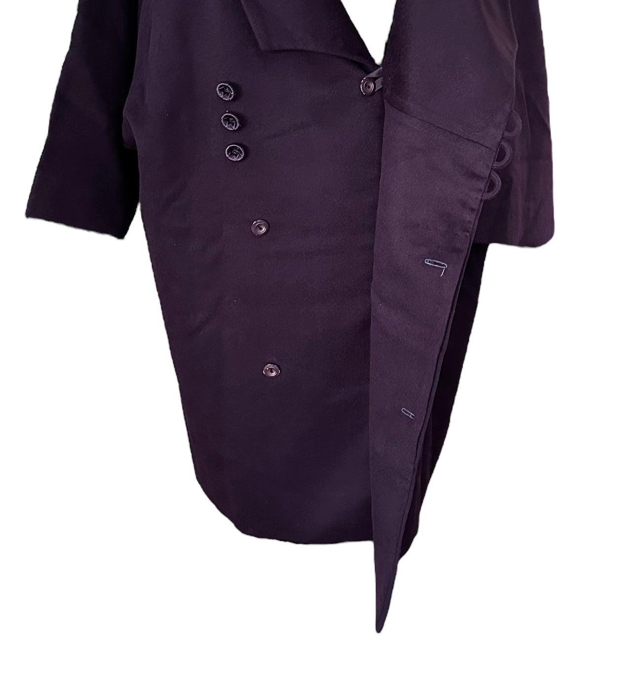 Plum Wool-Cashmere Kimono Jacket