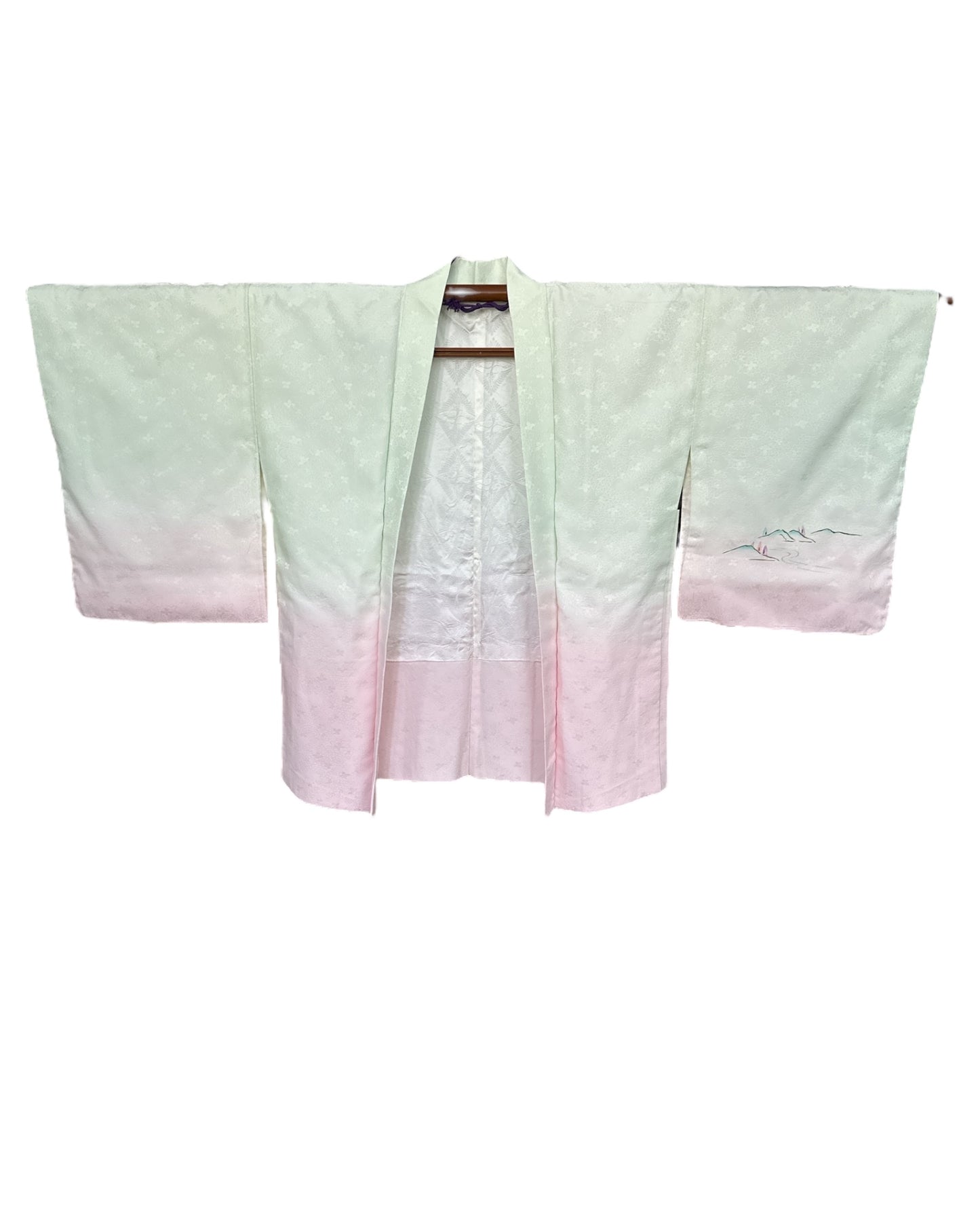 Vintage-haori ombré-taivaan sävyillä