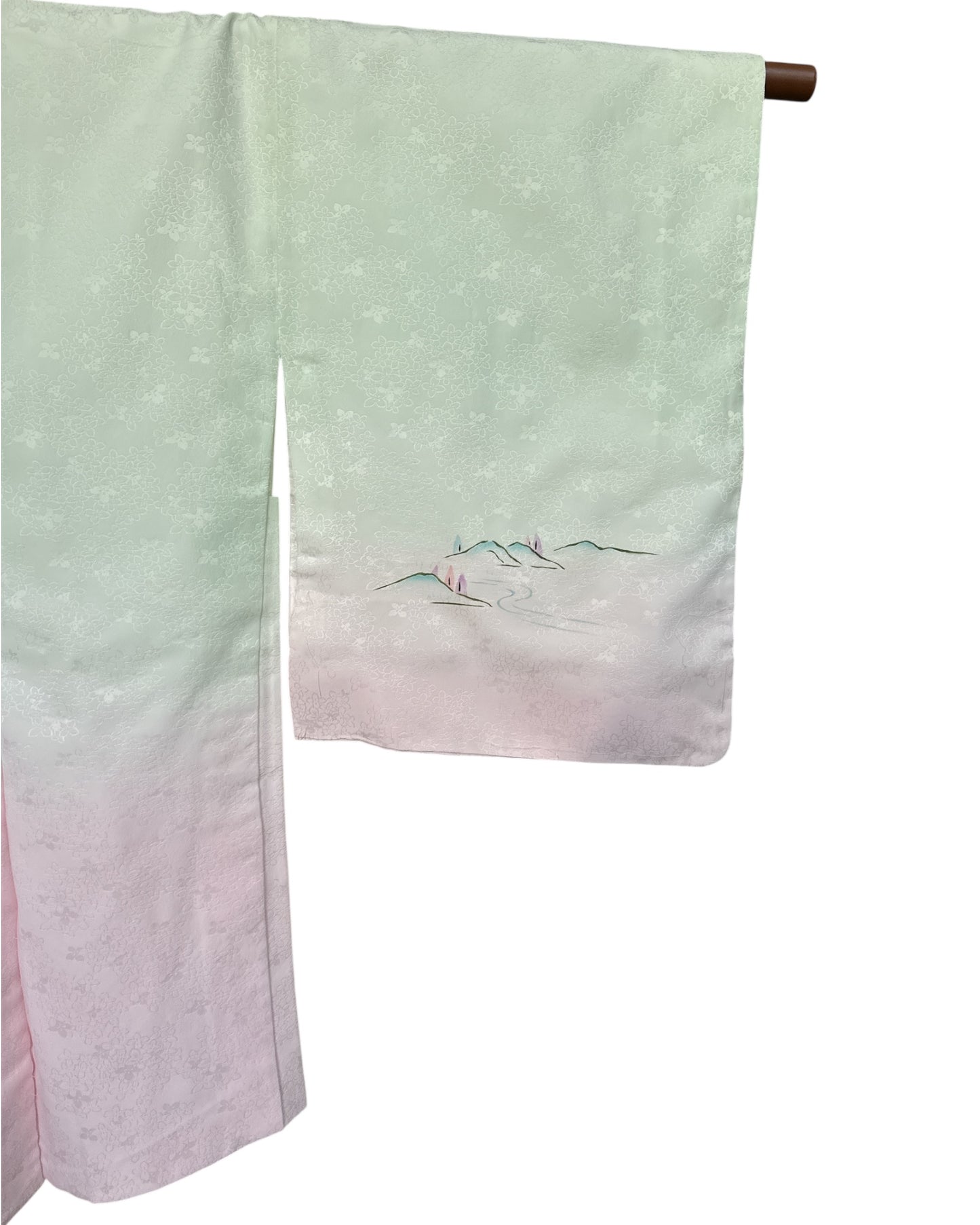 Vintage-haori ombré-taivaan sävyillä