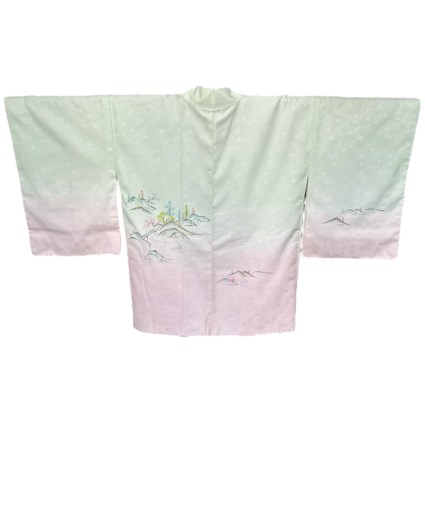 Vintage-haori ombré-taivaan sävyillä