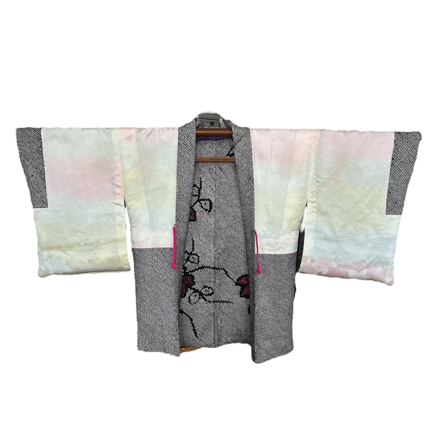 Red & Purple Floral Shibori Haori