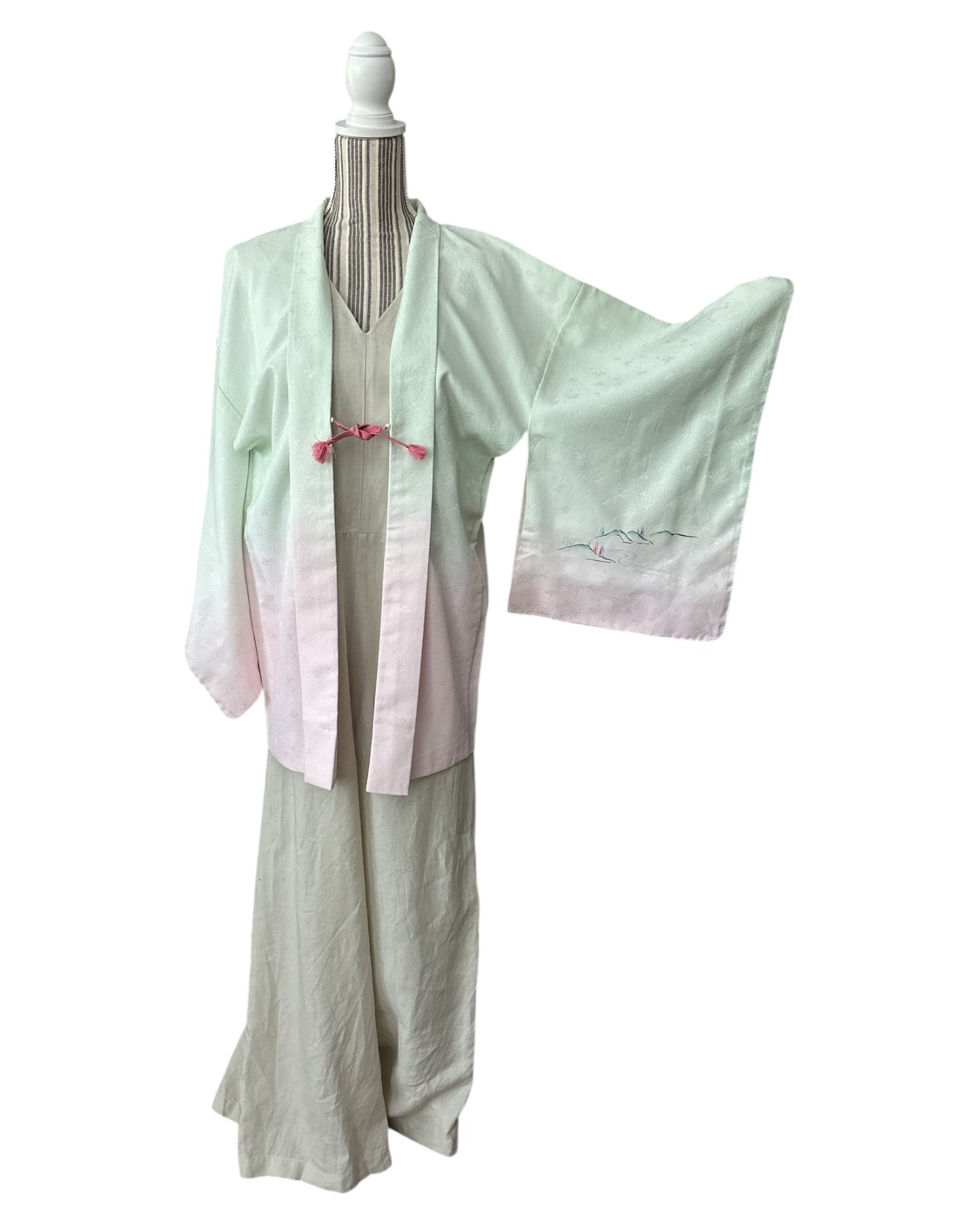 Vintage-haori ombré-taivaan sävyillä
